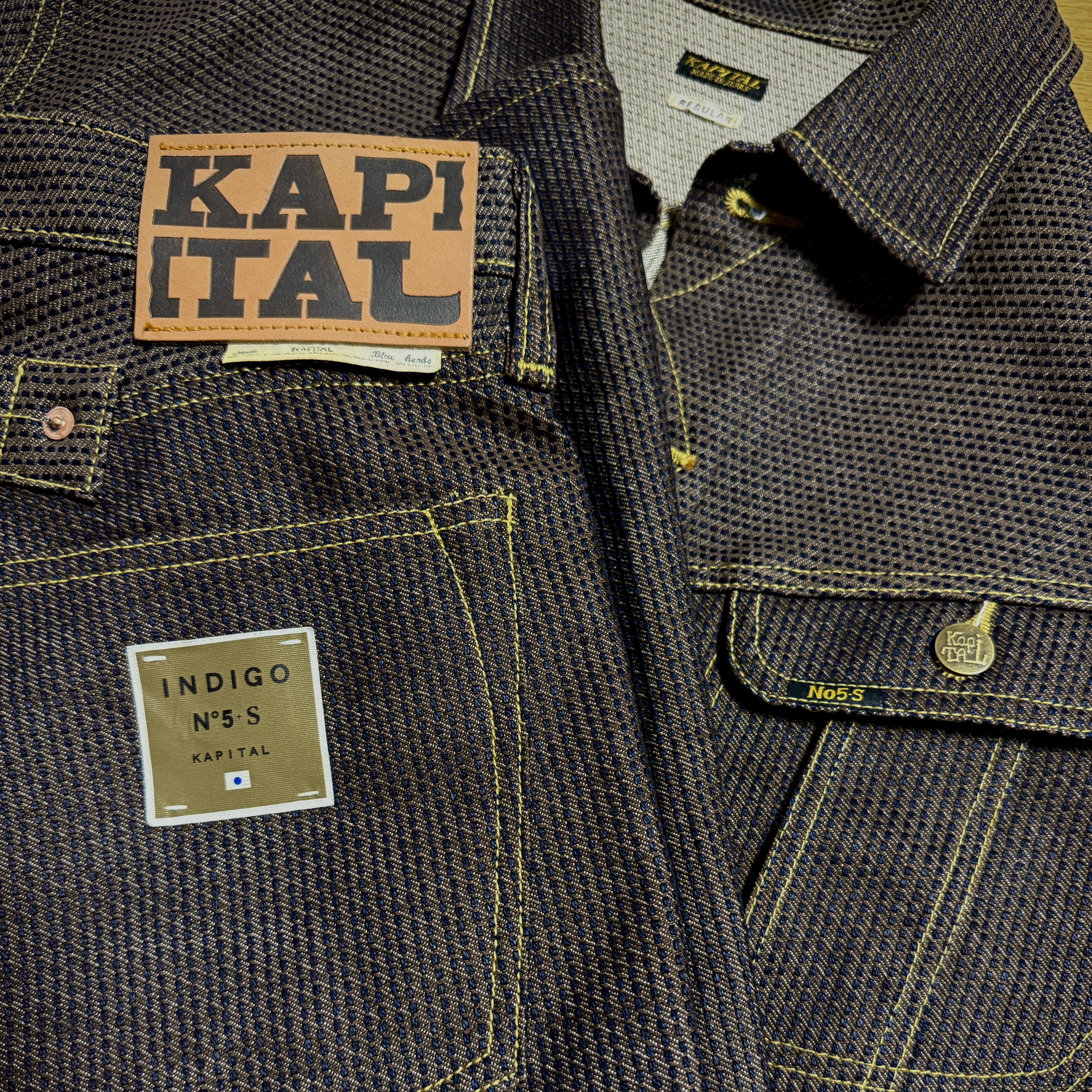 Kapital No.5 Century Denim Westerner Jacket Brown, Kapital Century Denim 5P Monkey Cisco N5S Persimmon Indigo 착용 스타일