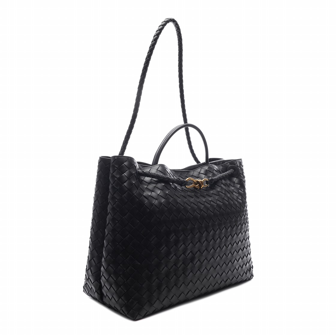 [15% 쿠폰] 보테가 베네타 라지 안디아모 블랙([15% 쿠폰] Bottega Veneta Large Andiamo Black) - 3