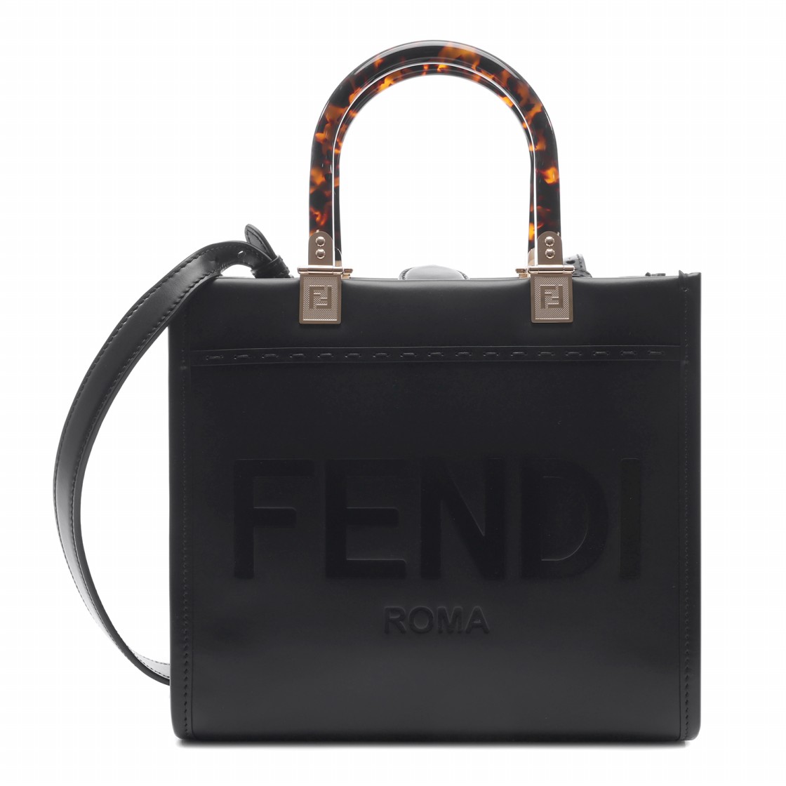[15% 쿠폰] 펜디 선샤인 스몰 레더 쇼퍼백 블랙([15% 쿠폰] Fendi Sunshine Small Leather Shopper Bag Black) - 2