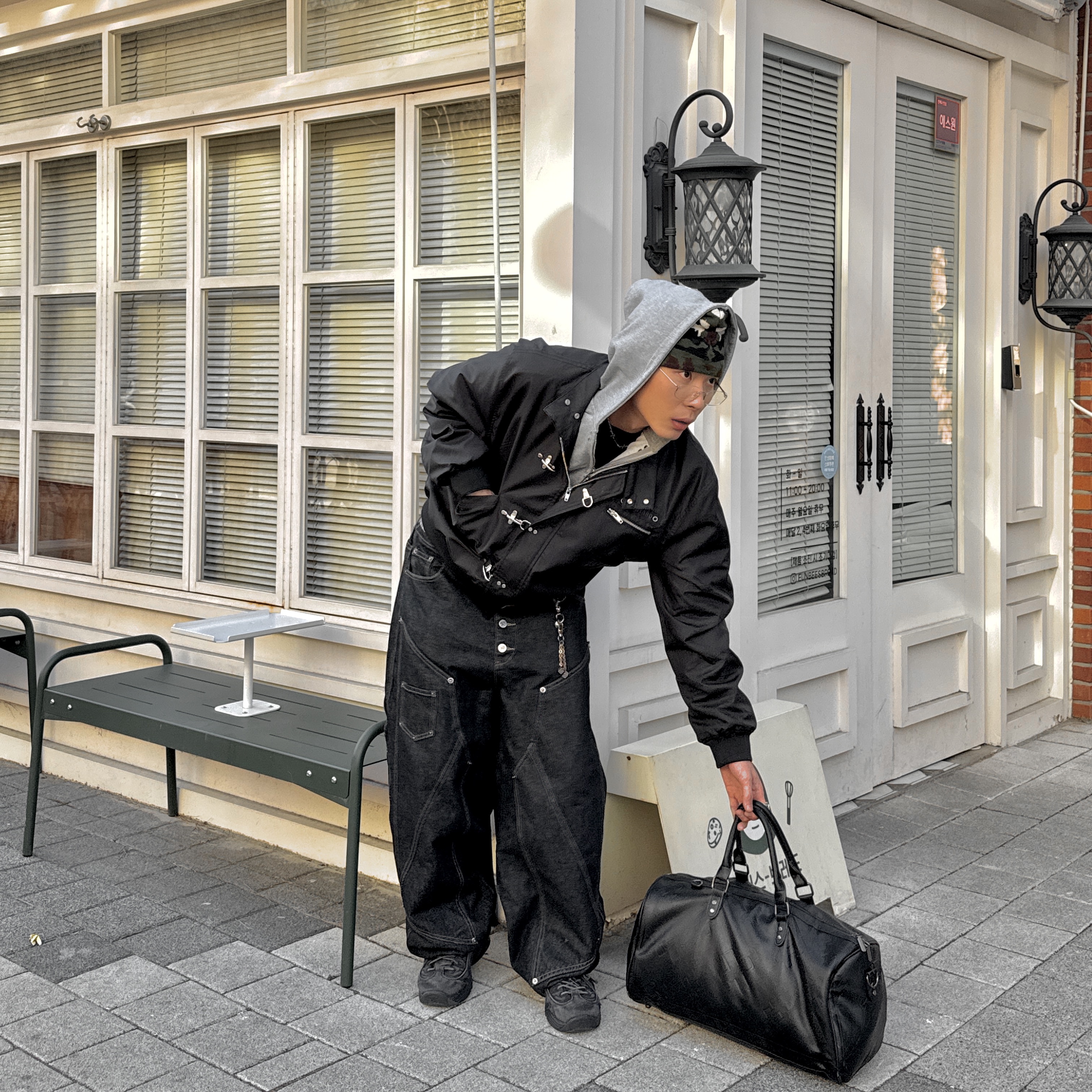 Nike x Stussy Air Penny II Black 착용 스타일 - 5
