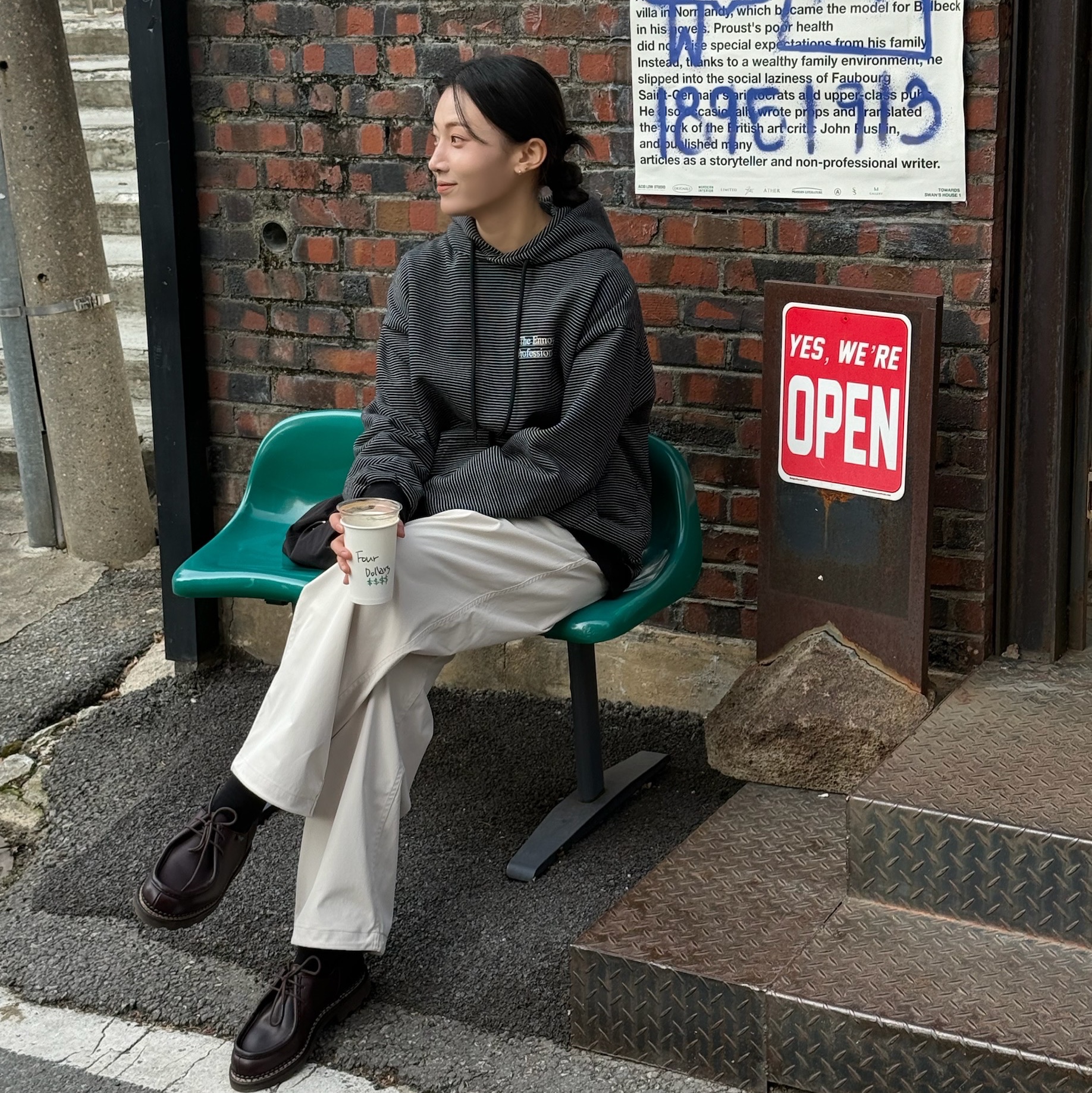 Paraboot Michael Lisse Cafe 착용 스타일 - 2