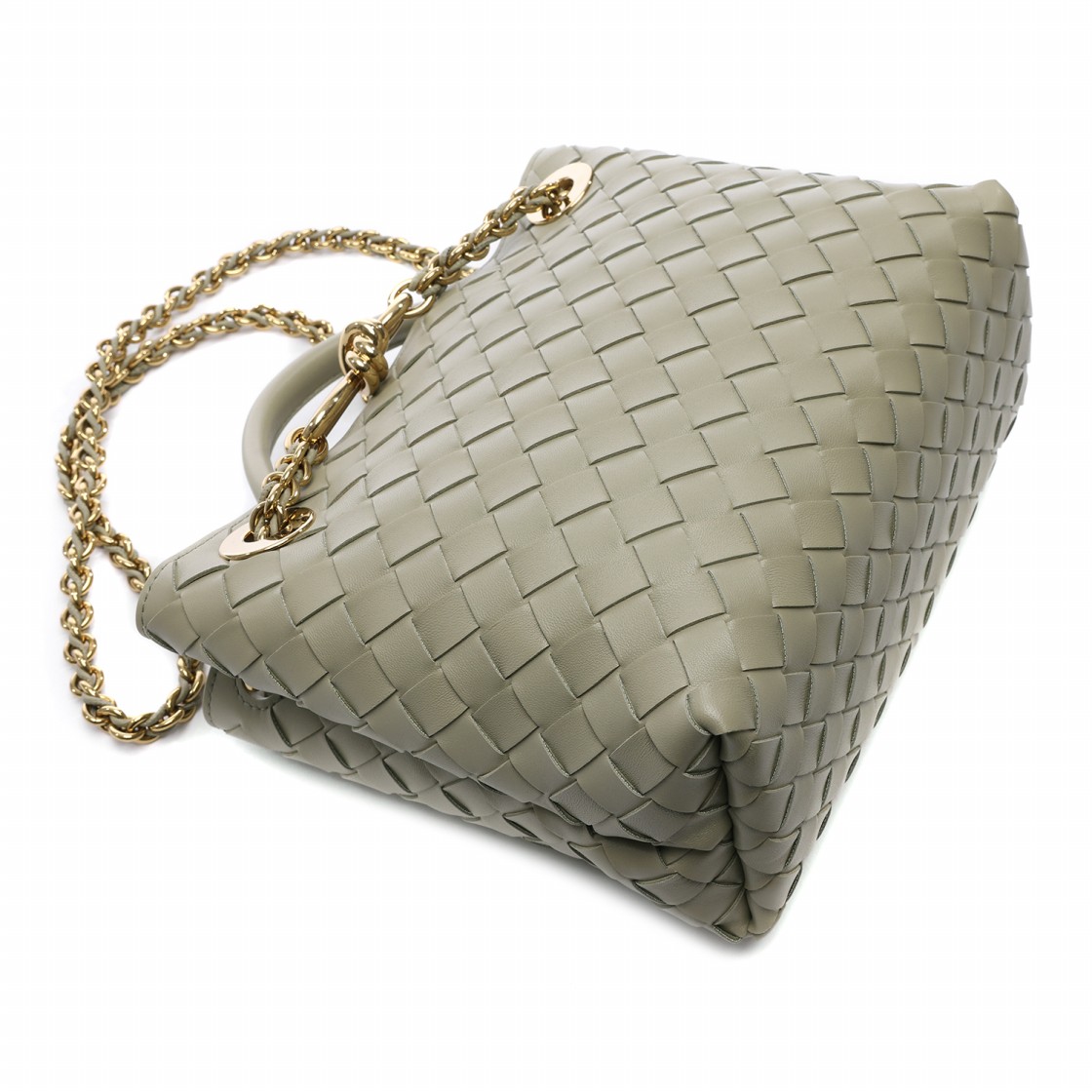 [15% 쿠폰] 보테가 베네타 스몰 체인 안디아모 트래버틴([15% 쿠폰] Bottega Veneta Small Chain Andiamo Travertine) - 4