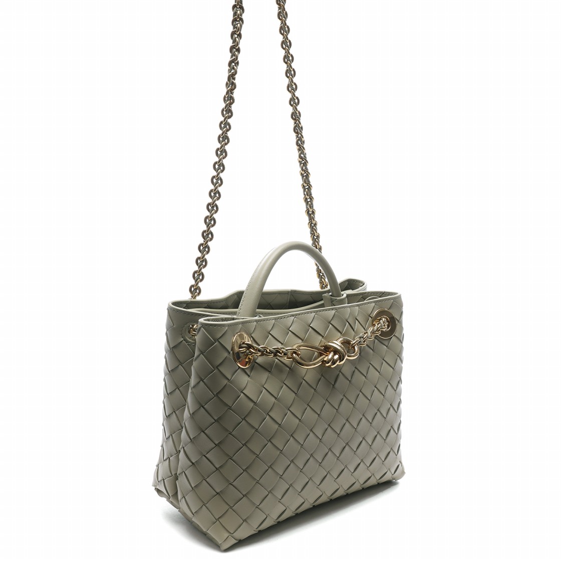 [15% 쿠폰] 보테가 베네타 스몰 체인 안디아모 트래버틴([15% 쿠폰] Bottega Veneta Small Chain Andiamo Travertine) - 2