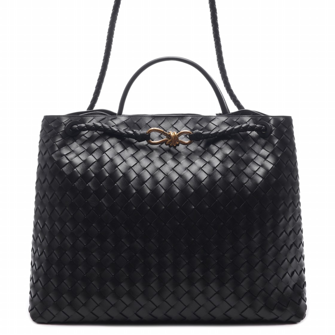 [15% 쿠폰] 보테가 베네타 라지 안디아모 블랙([15% 쿠폰] Bottega Veneta Large Andiamo Black) - 2