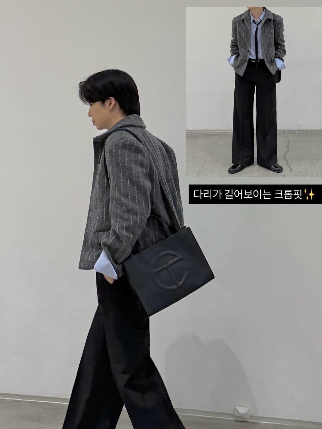 Telfar Medium Shopping Bag Black, Tiffany & Co. Return To Tiffany Heart Tag Toggle Bracelet Silver 착용 스타일 - 4