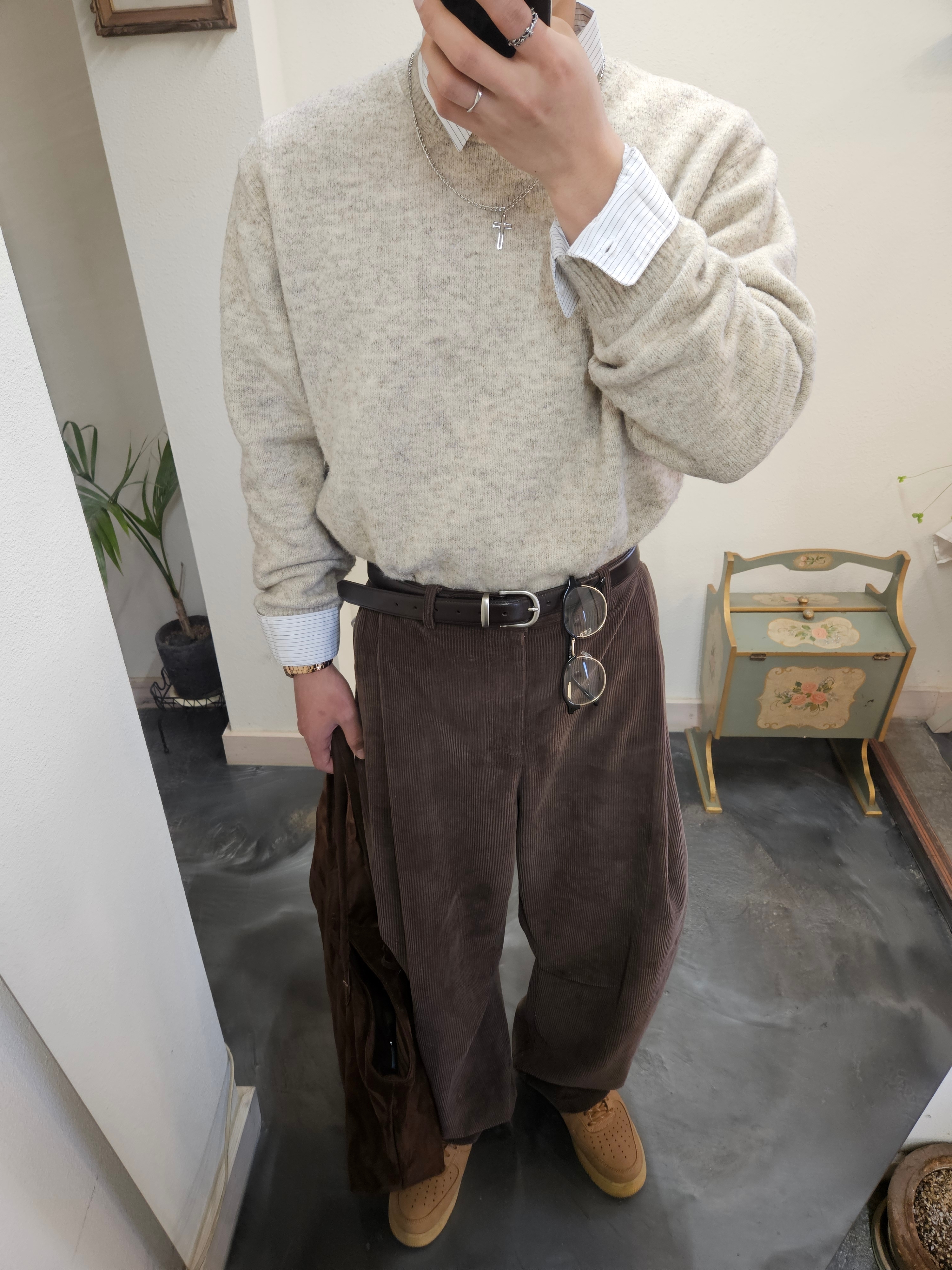 Nike Air Force 1 '07 WB Flax 착용 스타일 - 5