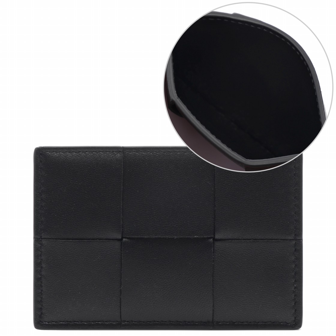[20% 쿠폰] 보테가 베네타 카드 케이스 램스킨 & 카프스킨 블랙([20% 쿠폰] Bottega Veneta Credit Card Case Lambskin & Calfskin Black) - 2