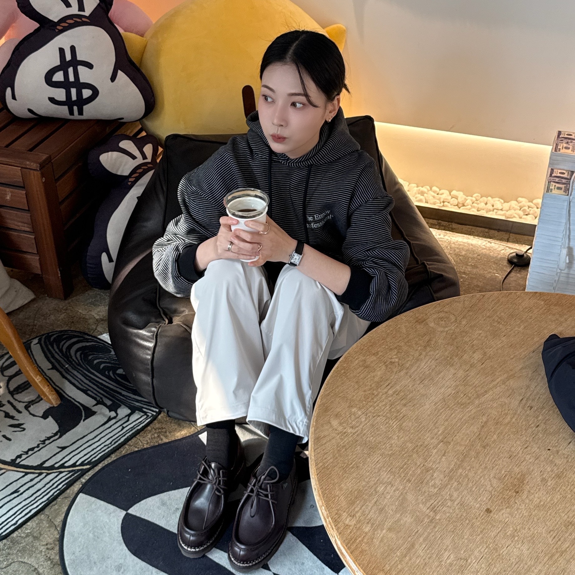Paraboot Michael Lisse Cafe 착용 스타일 - 1