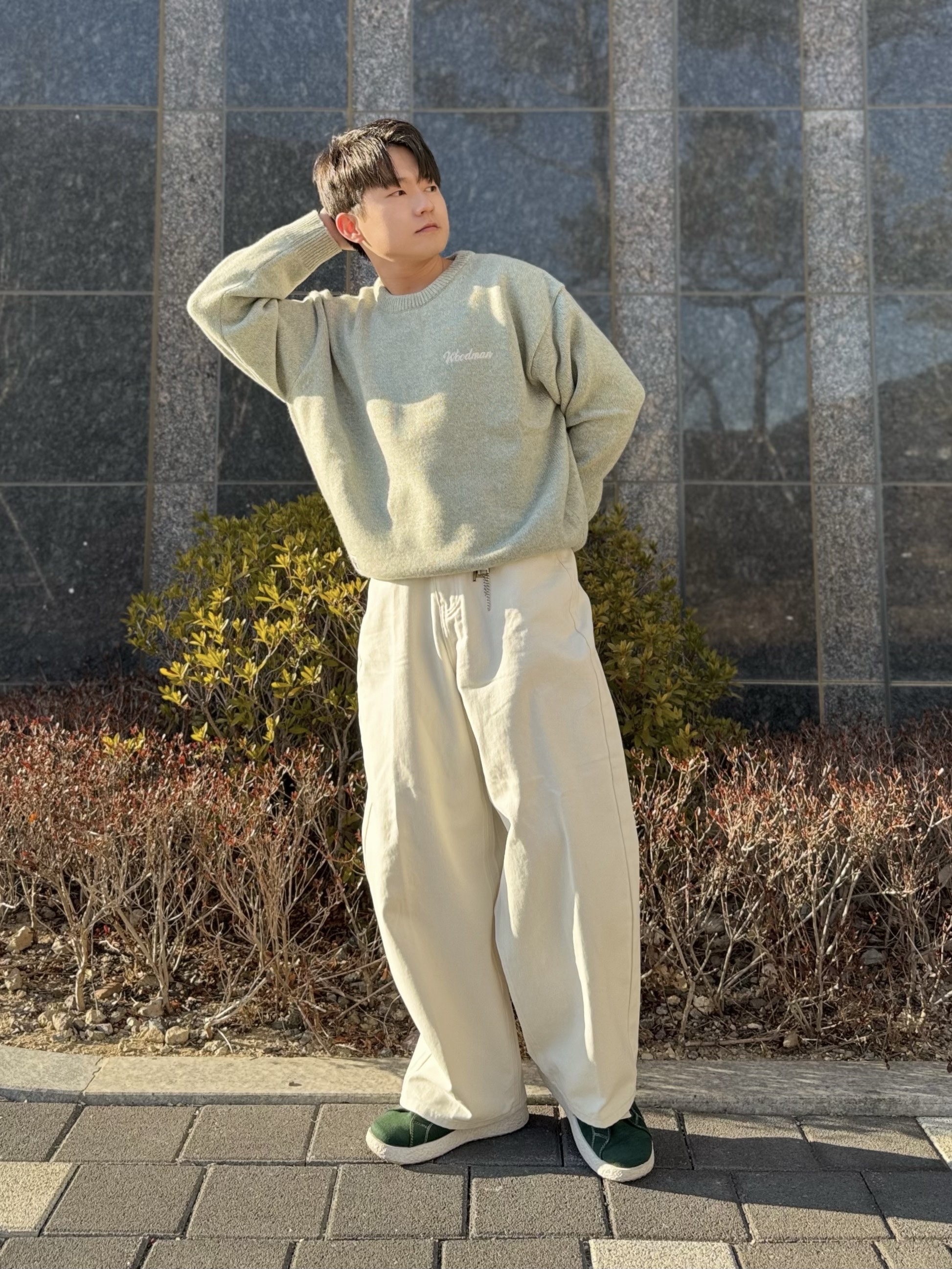 [6% 적립] LeMouton Buddy Darkgreen 착용 스타일 - 3