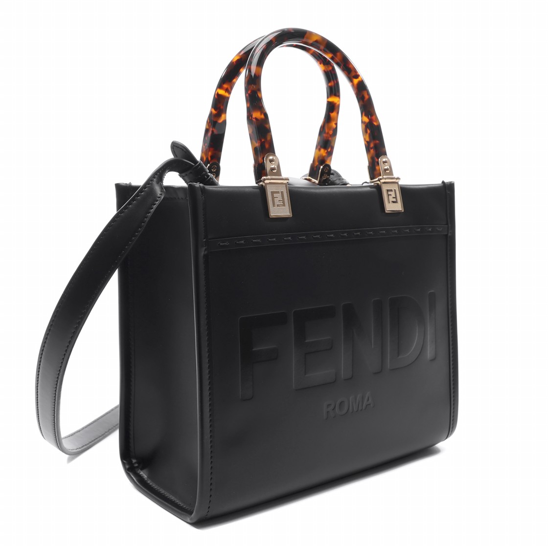 [15% 쿠폰] 펜디 선샤인 스몰 레더 쇼퍼백 블랙([15% 쿠폰] Fendi Sunshine Small Leather Shopper Bag Black) - 3