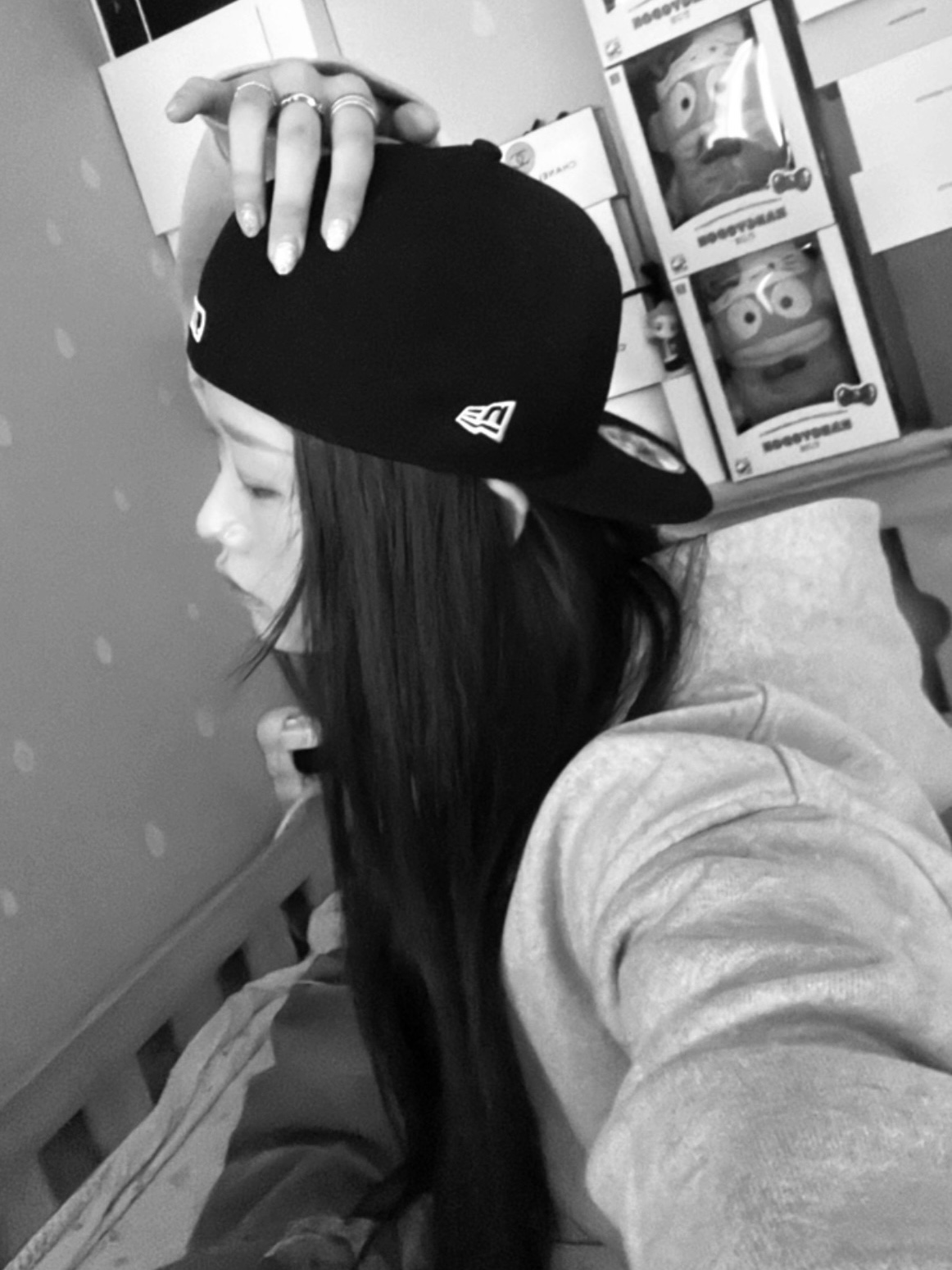 New Era MLB New York Yankees Basic 59Fifty Fitted Cap Black White 착용 스타일 - 1