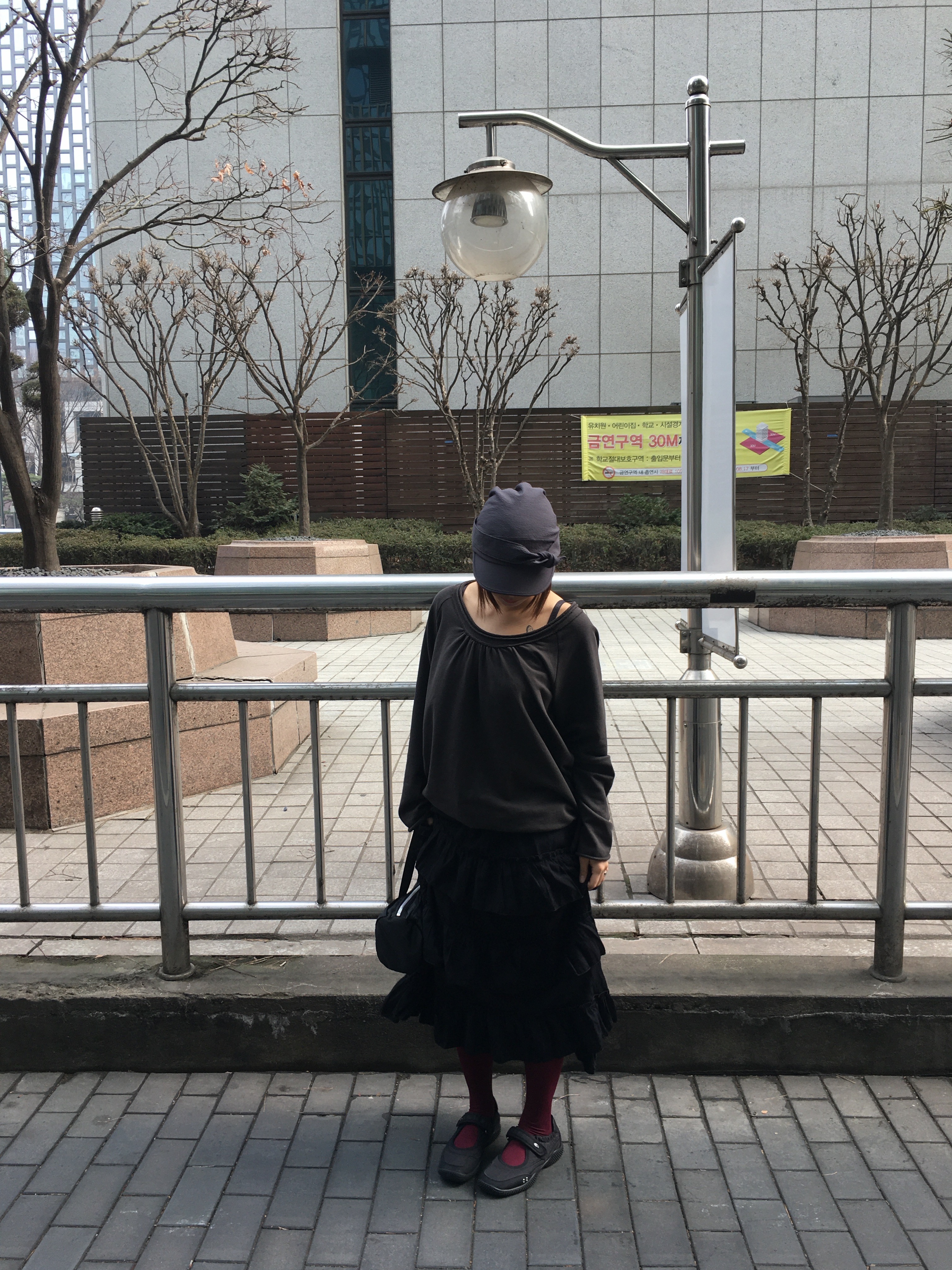 COYSEIO Ribbon Tie Cap Charcoal, Porter Tanker Duffle Bag S Black 착용 스타일 - 3