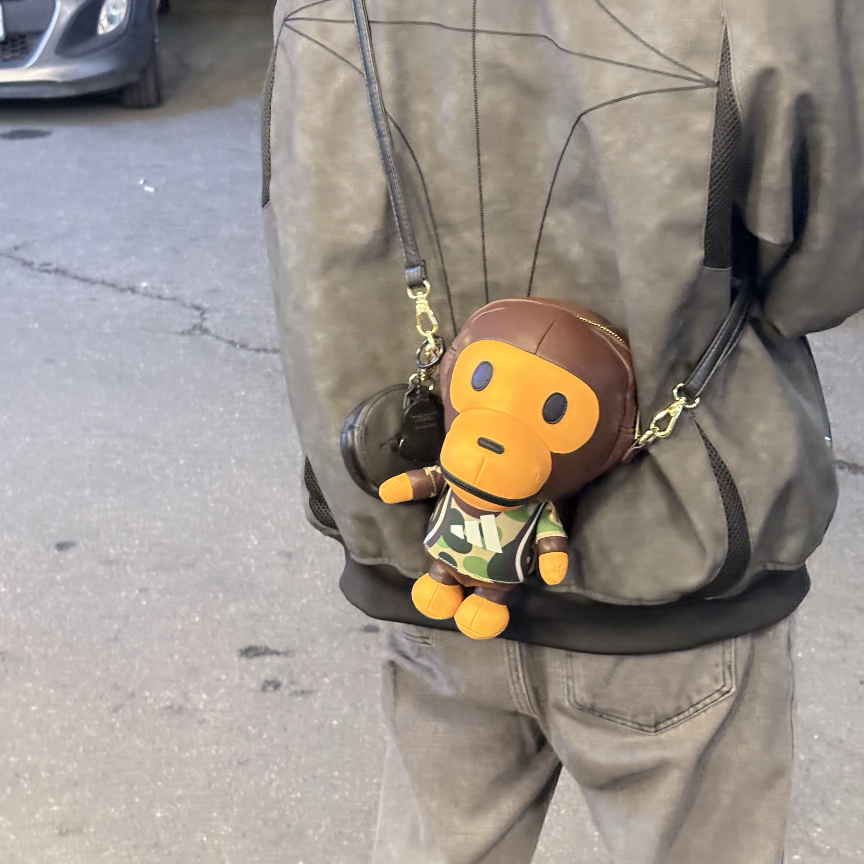 Adidas x BAPE Baby Milo Bag Auburn, Adidas x Thug Club Teamgeist Faux Leather Jacket Black Antique Silver - KR Sizing 착용 스타일