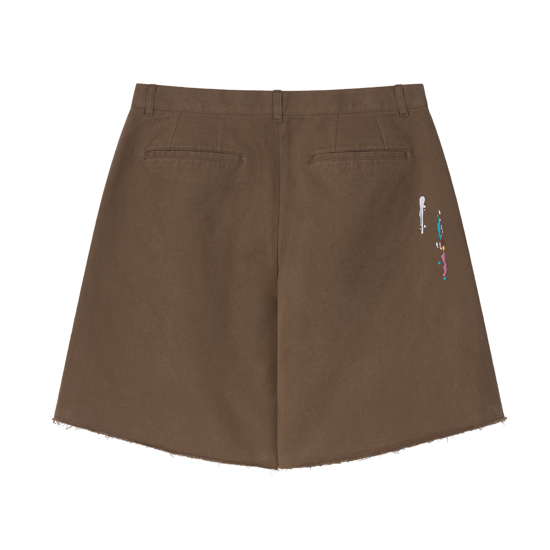 홍우성 워크드 페인트 리페어 쇼츠 브라운(Hongwoosung Worked Paint Repair Shorts Brown) - 2