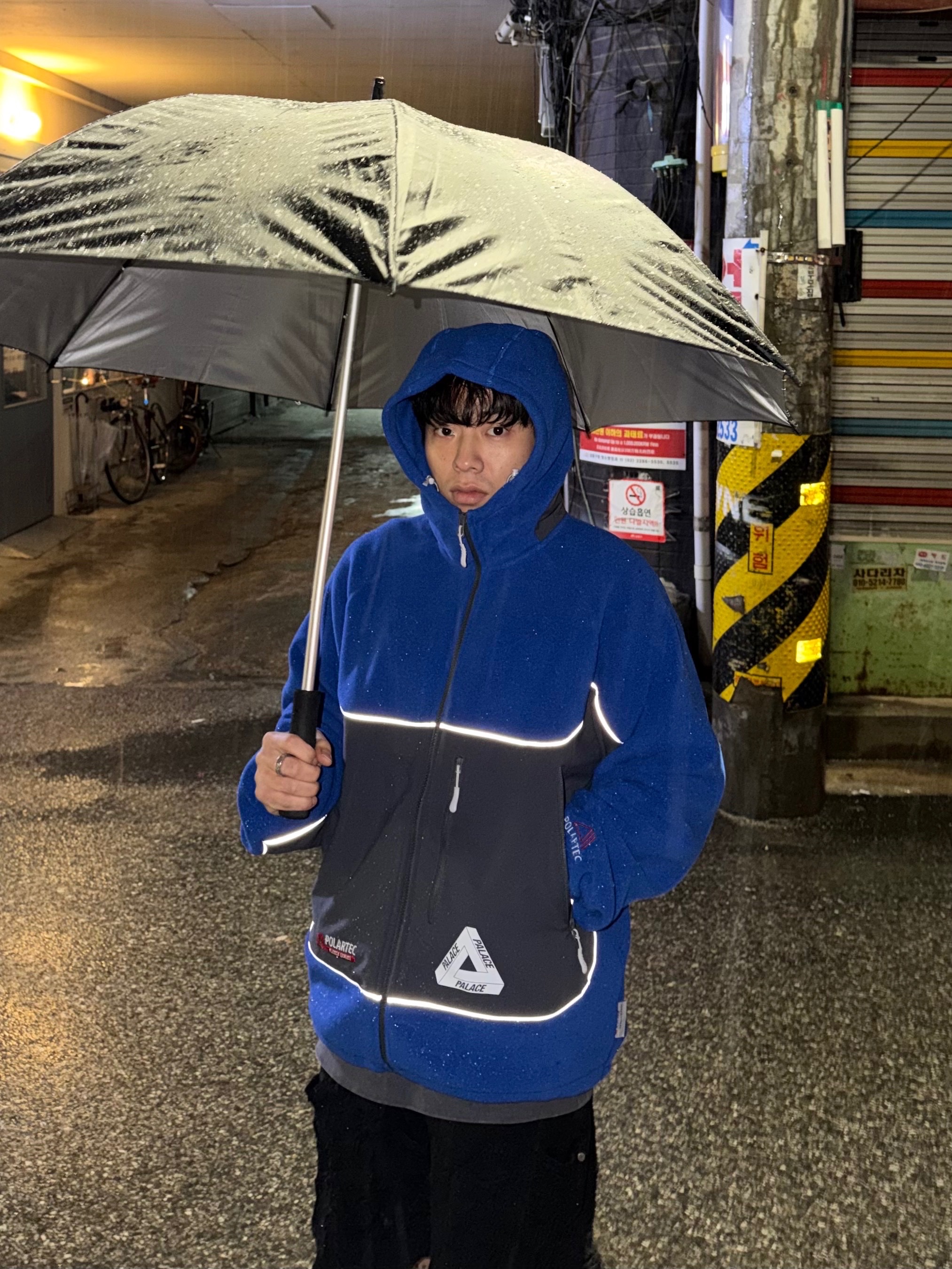 Palace Polartec 3M Hooded Jacket Ultra - 23FW 착용 스타일 - 4