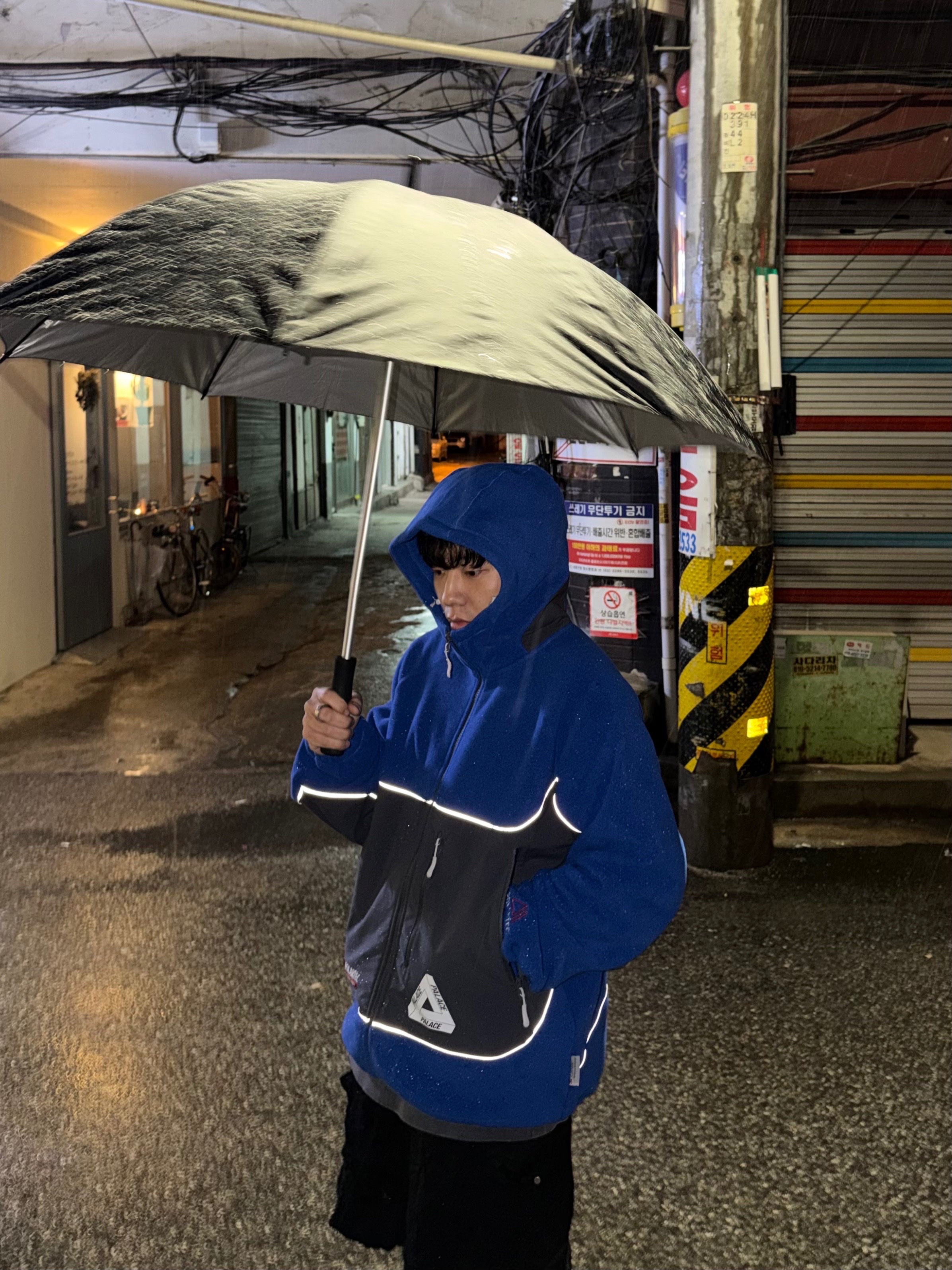 Palace Polartec 3M Hooded Jacket Ultra - 23FW 착용 스타일 - 3
