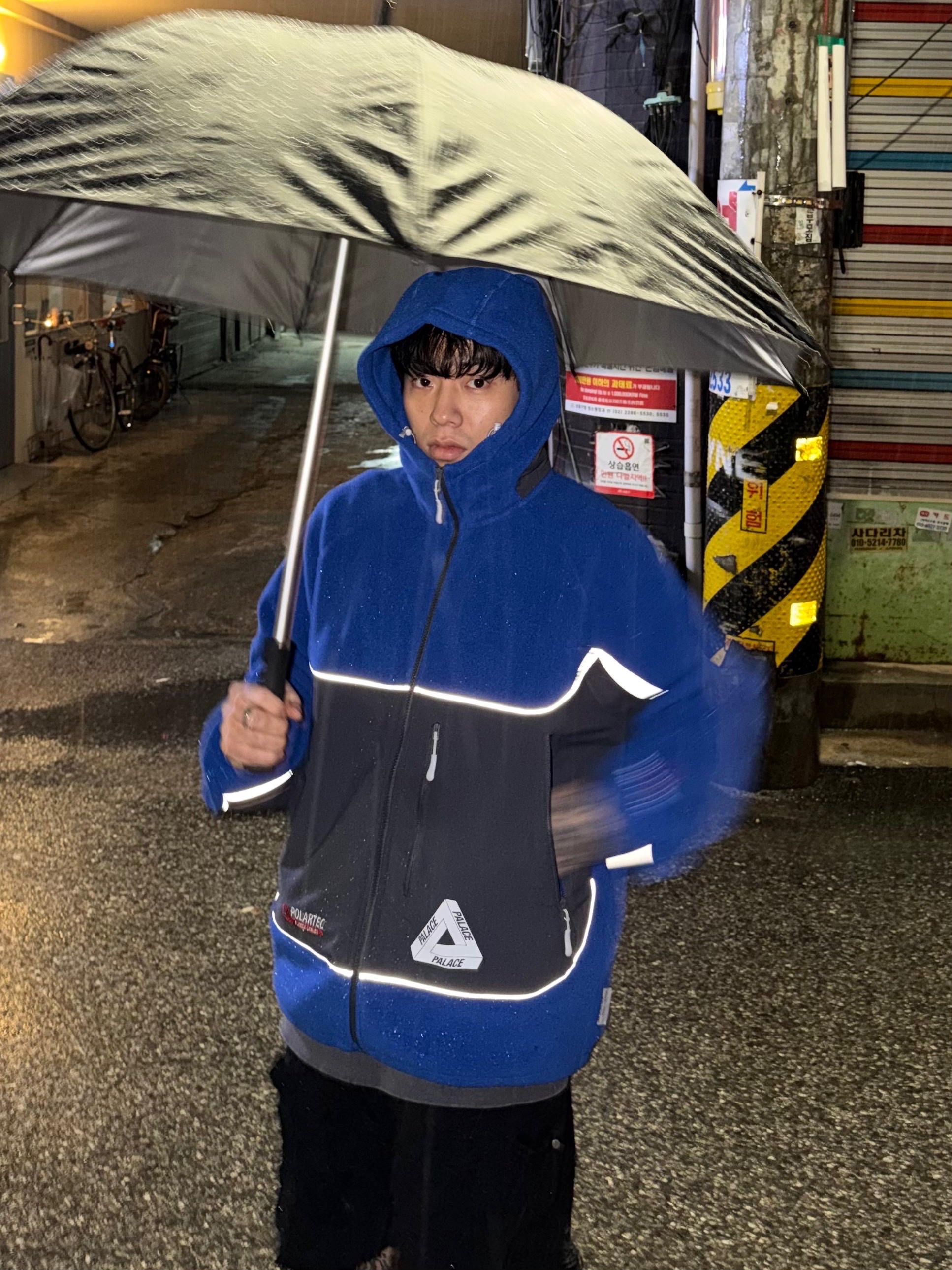 Palace Polartec 3M Hooded Jacket Ultra - 23FW 착용 스타일 - 5