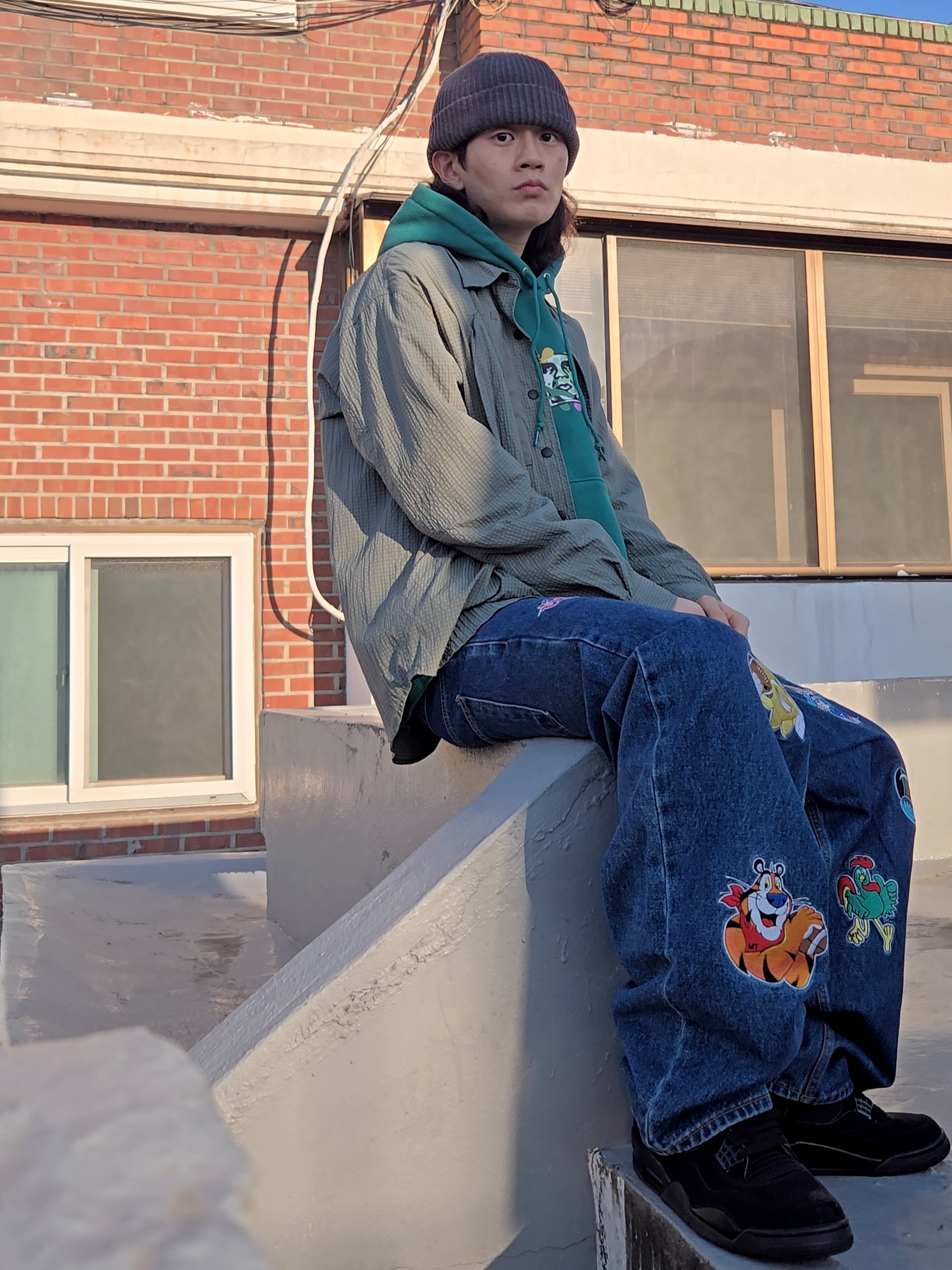 Jordan 4 Retro Black Cat 2020, Gentle Monster x Maison Margiela MM217 Silver Clear 착용 스타일 - 3