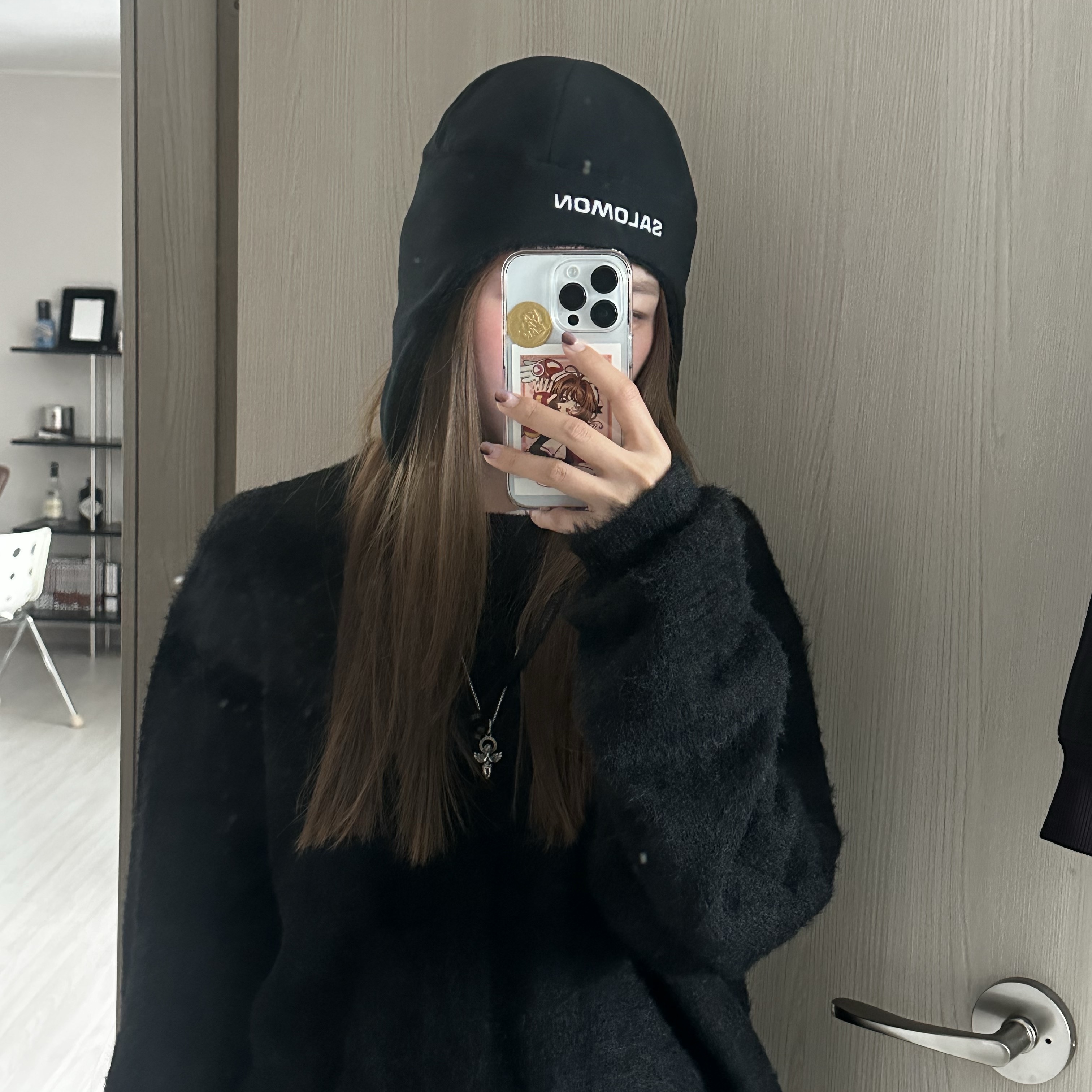 Salomon Sierra Fleece Beanie Black, [프리오더] Polyteru 925 Silver Pendant Baby Angel 착용 스타일