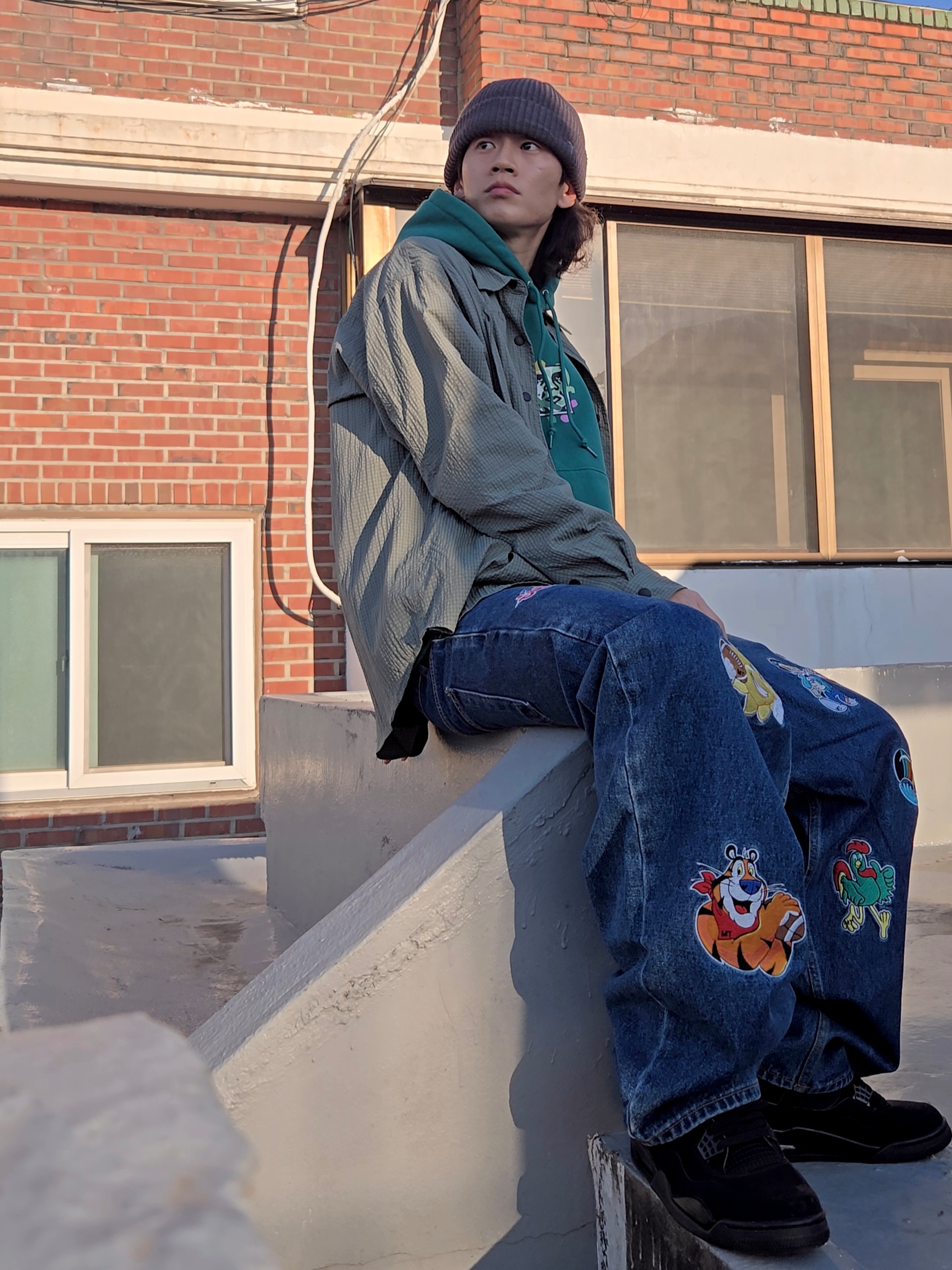 Jordan 4 Retro Black Cat 2020, Gentle Monster x Maison Margiela MM217 Silver Clear 착용 스타일 - 1