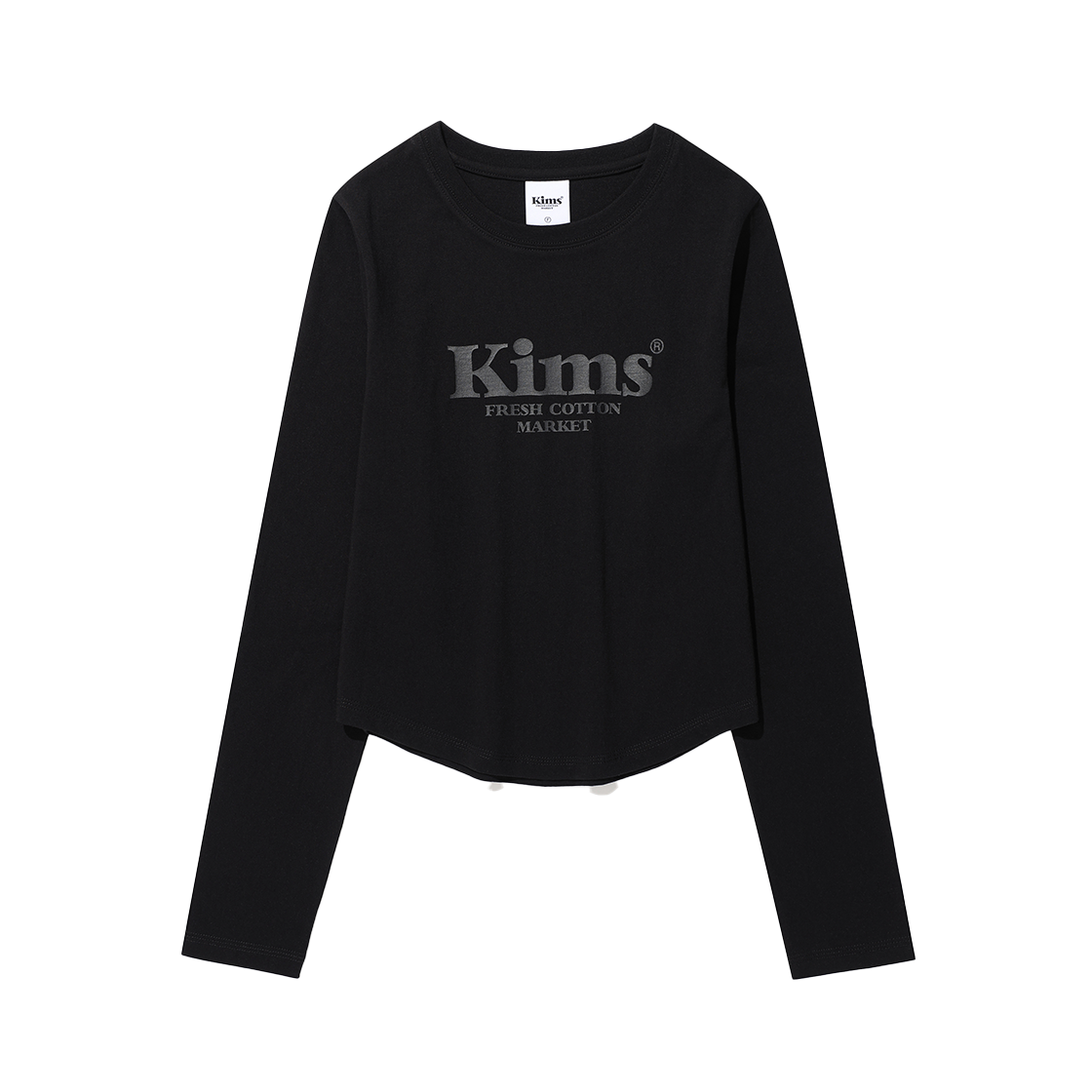 KIB6SFT550ABK Kims Fresh Cotton Market Kims Bam Logo LS Tee Black