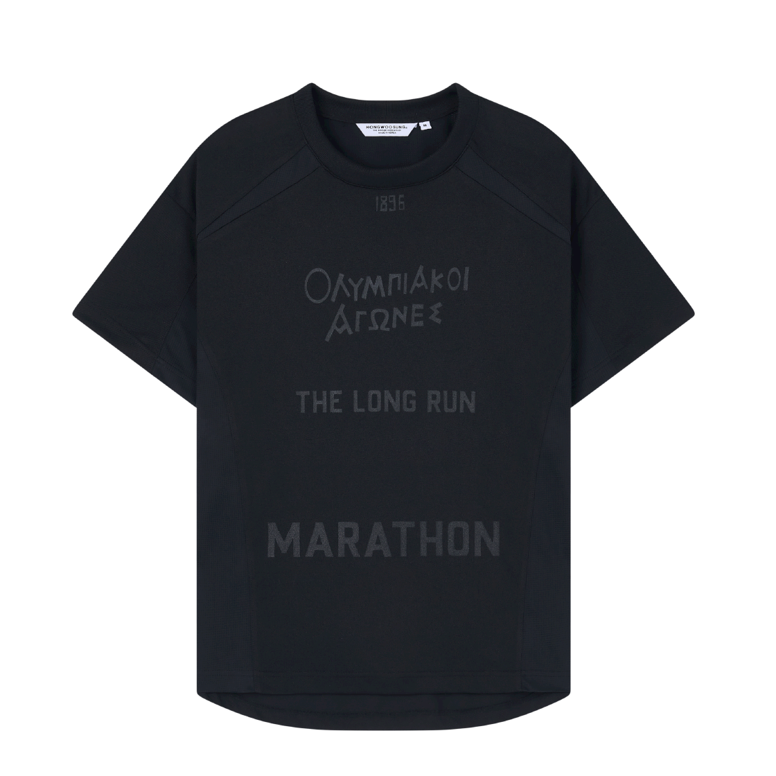 홍우성 오리진 1896 런 티 블랙(Hongwoosung Origin 1896 Run Tee Black)