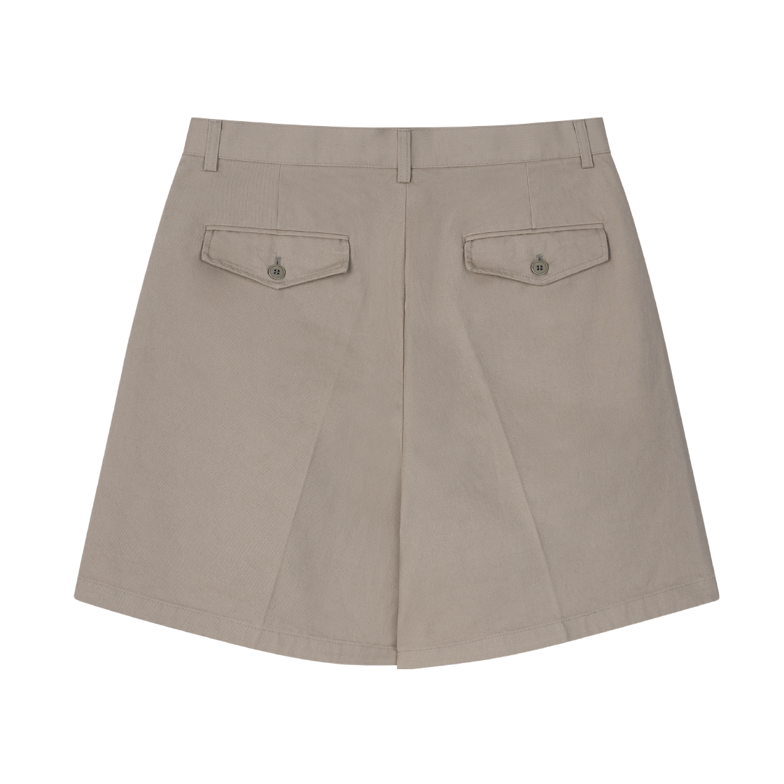 홍우성 리페어드 3 플리츠 쇼츠 카키 그레이(Hongwoosung Repaired 3 Pleat Shorts Khaki Gray) - 2