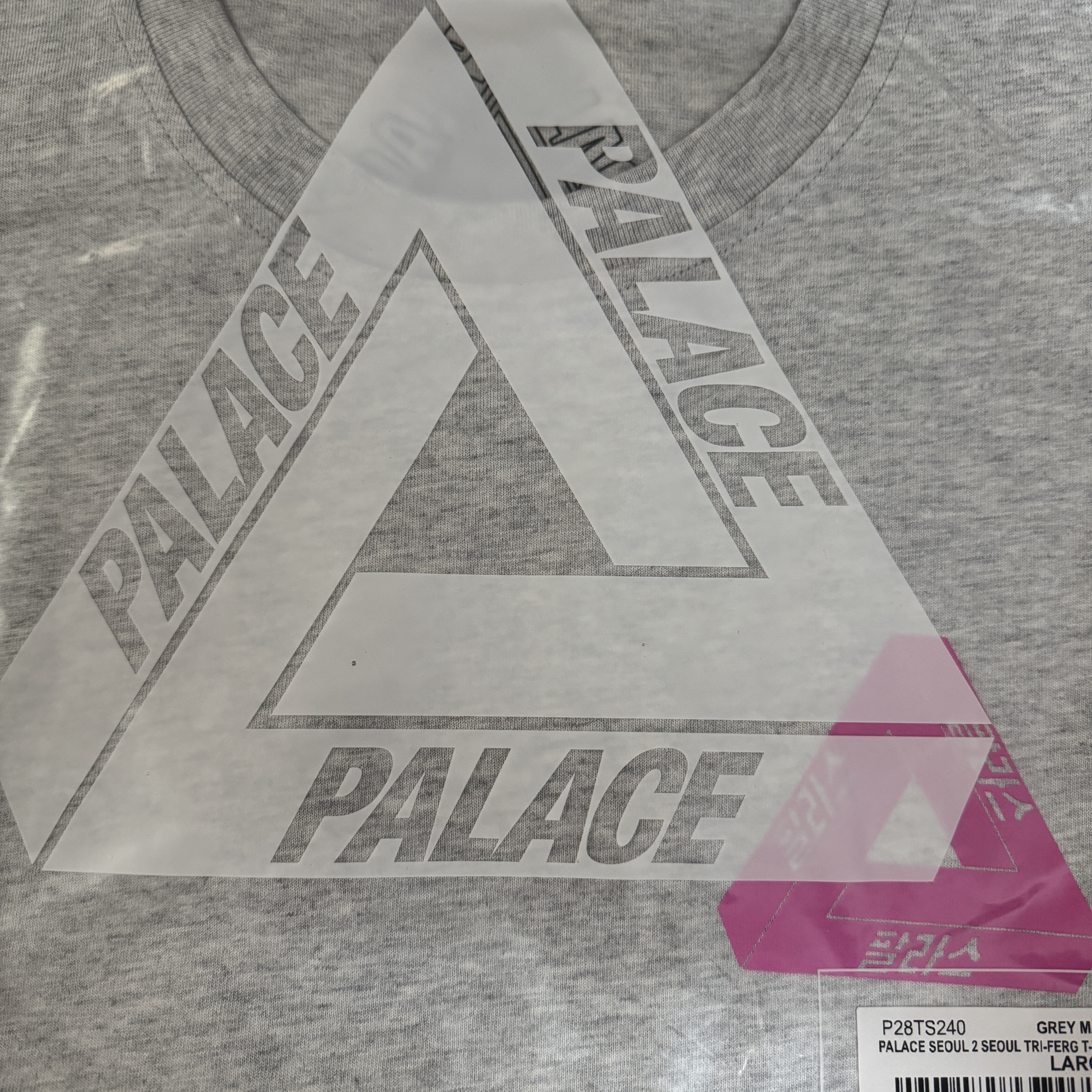 Palace Seoul 2 Seoul Tri-Ferg T-Shirt Grey Marl - 25SS 착용 스타일