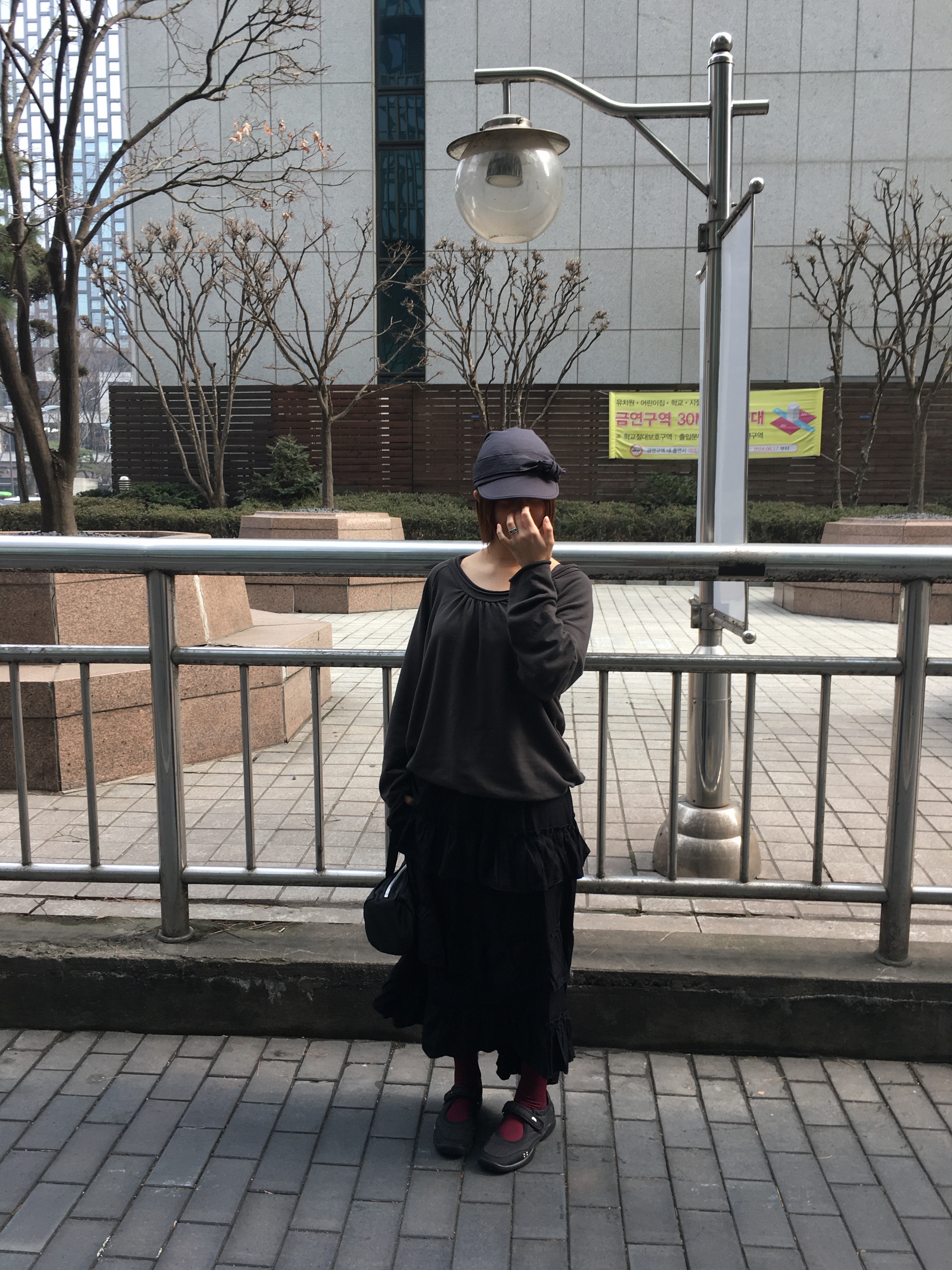 COYSEIO Ribbon Tie Cap Charcoal, Porter Tanker Duffle Bag S Black 착용 스타일 - 1