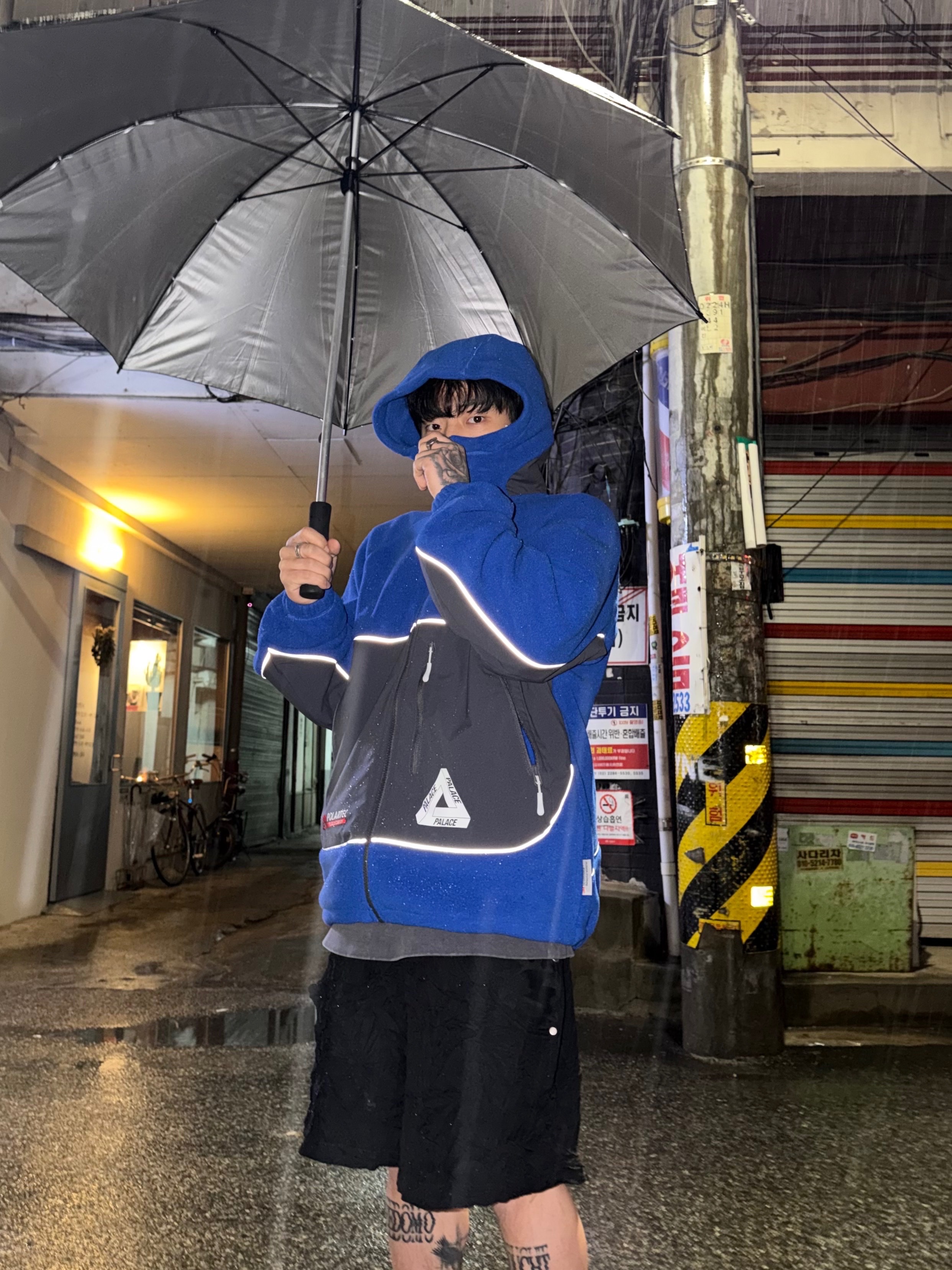 Palace Polartec 3M Hooded Jacket Ultra - 23FW 착용 스타일 - 2