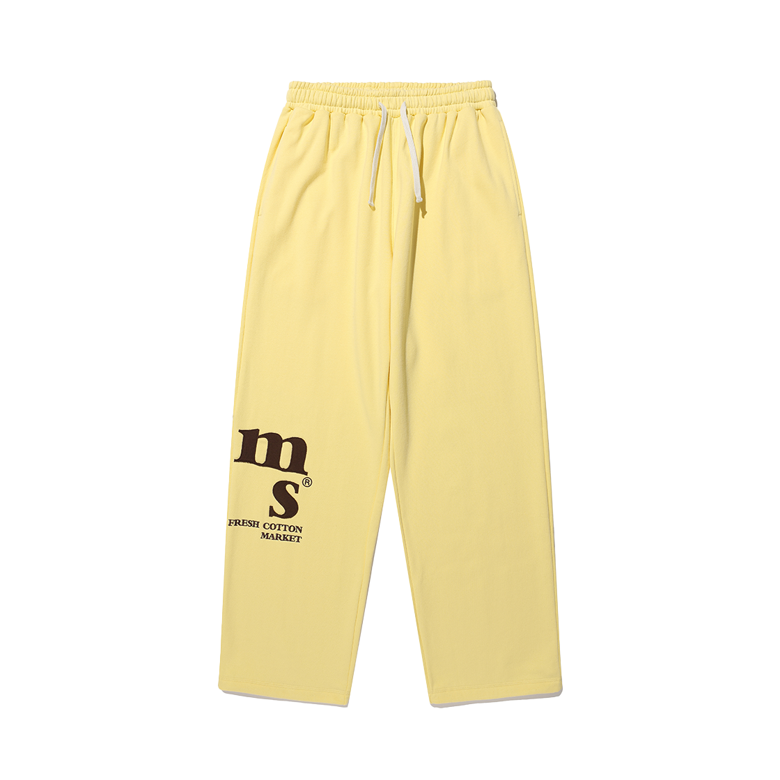 KIB6SUPP01AYE Kims Fresh Cotton Market Messy Alpha App Sweatpants Yellow