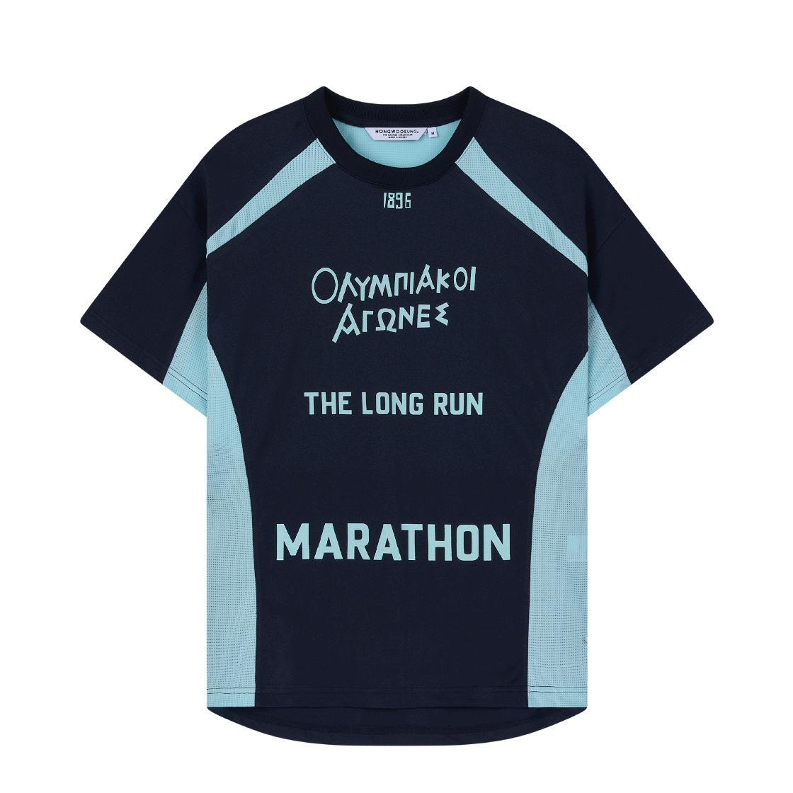 SS26TST011NY Hongwoosung Origin 1896 Run Tee Navy