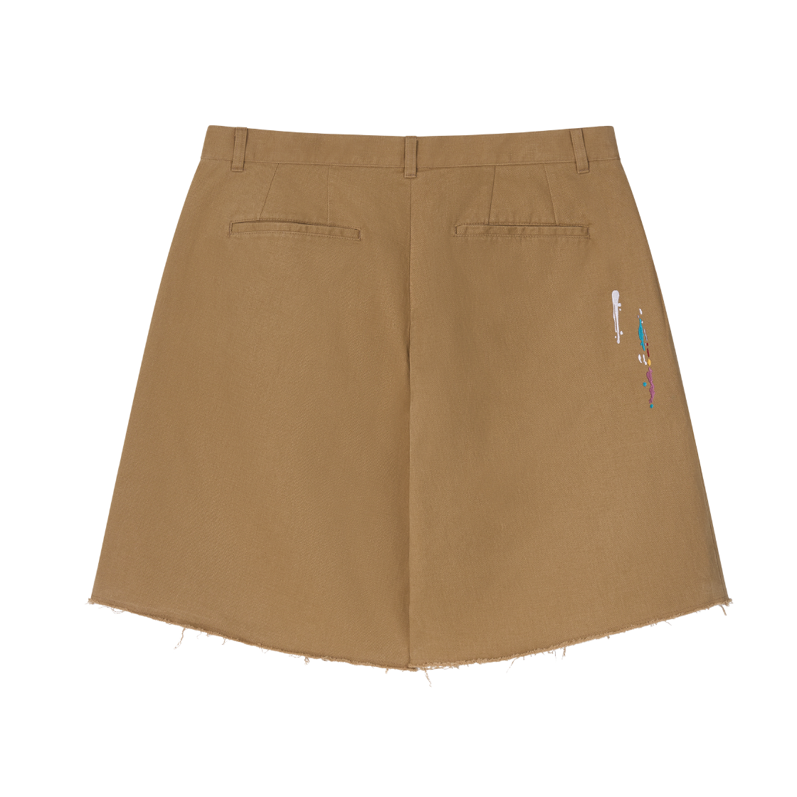 홍우성 워크드 페인트 리페어 쇼츠 카멜(Hongwoosung Worked Paint Repair Shorts Camel) - 2