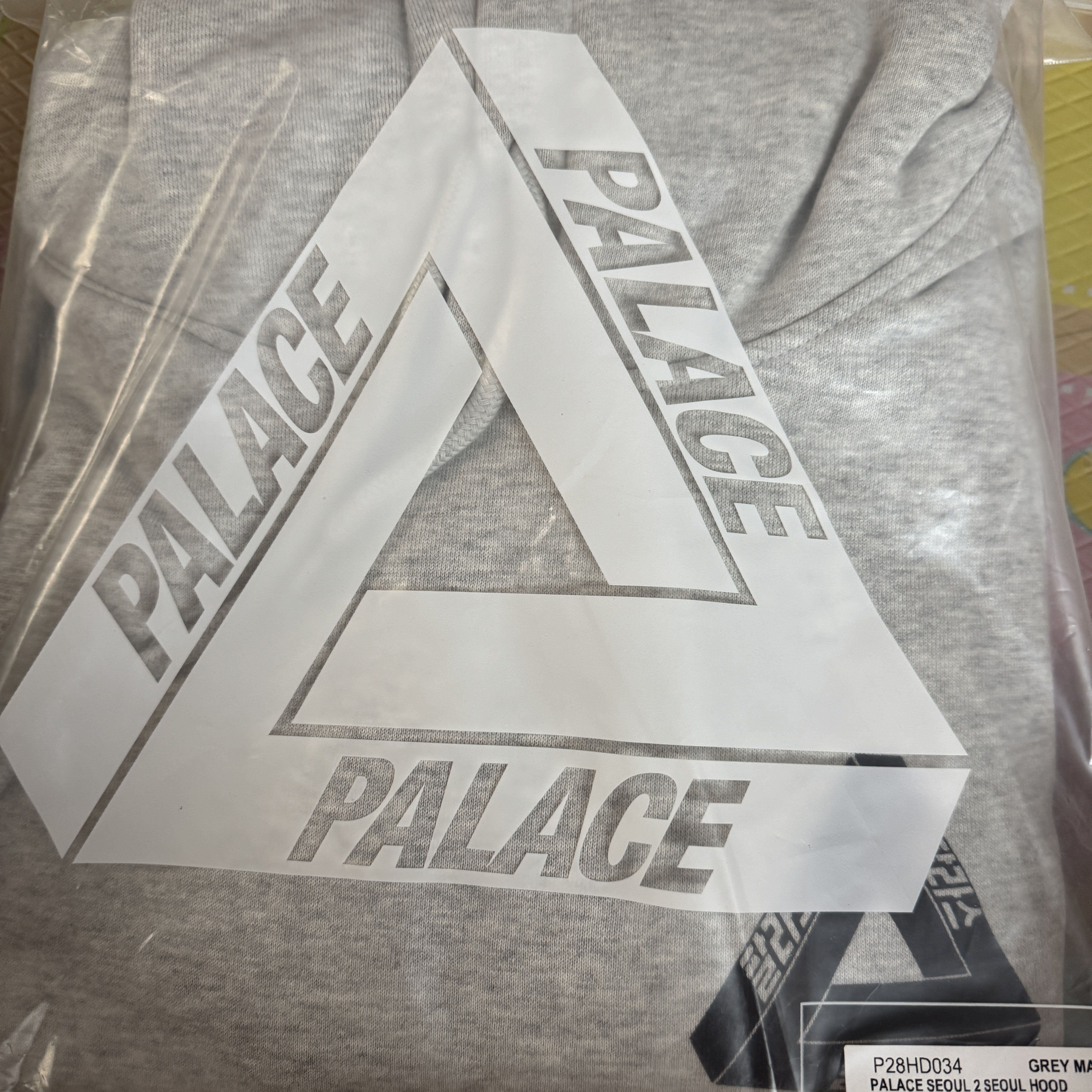 Palace Seoul 2 Seoul Hoodie Grey Marl - 25SS 착용 스타일