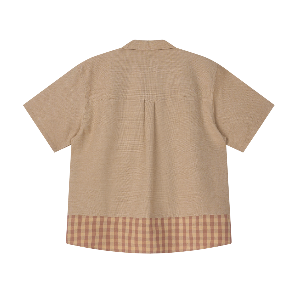홍우성 체크 패널 셔츠 브라운(Hongwoosung Check Panel Shirt Brown) - 2