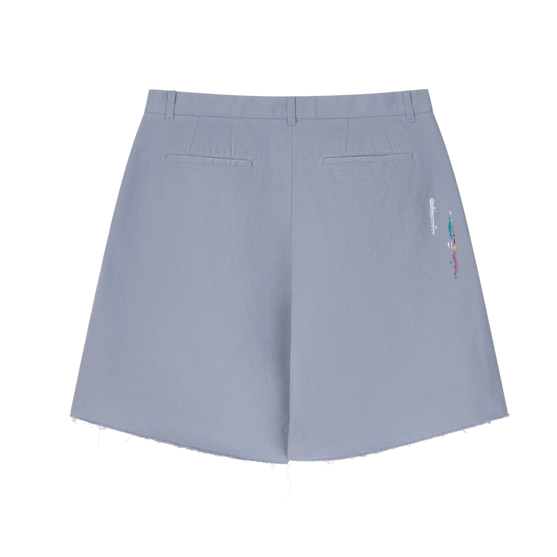 홍우성 워크드 페인트 리페어 쇼츠 스카이 블루(Hongwoosung Worked Paint Repair Shorts Sky Blue) - 2