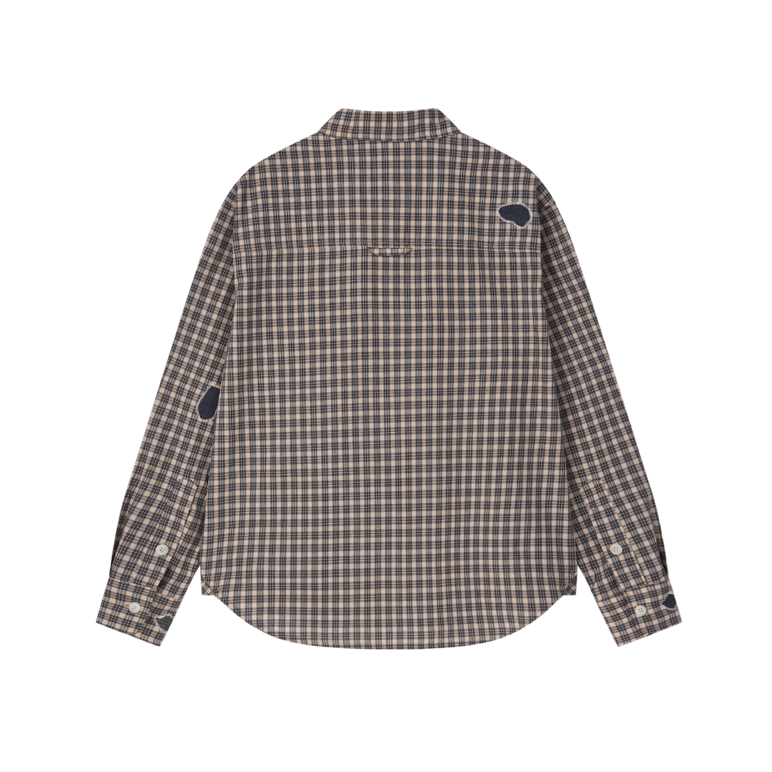 홍우성 필드 리페어 체크 셔츠 베이지&그린(Hongwoosung Field Repair Check Shirt Beige&Green) - 2