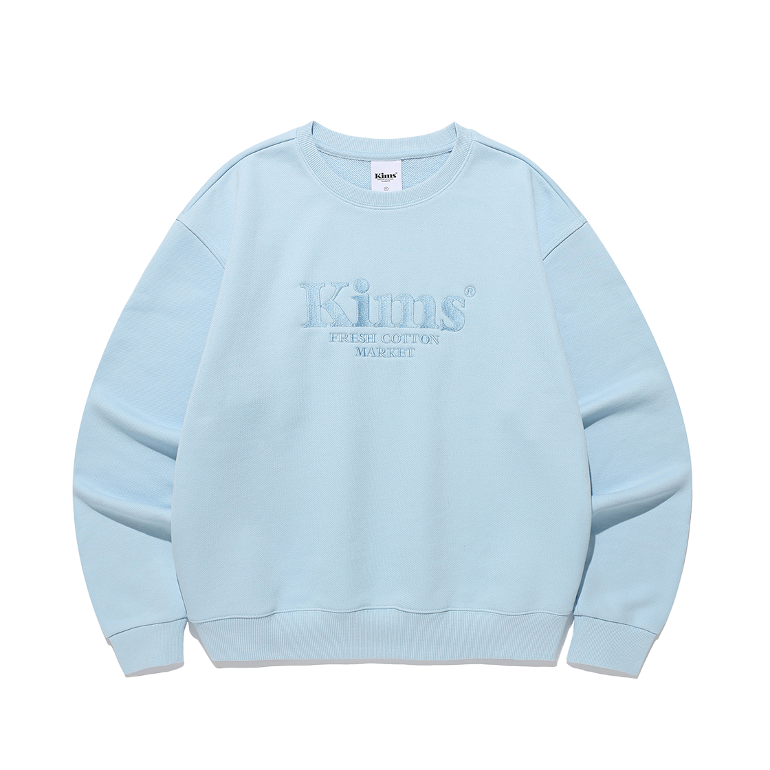 KIB6SFM440ANVBL Kims Fresh Cotton Market Kims Bam Logo Sweatshirt Blue