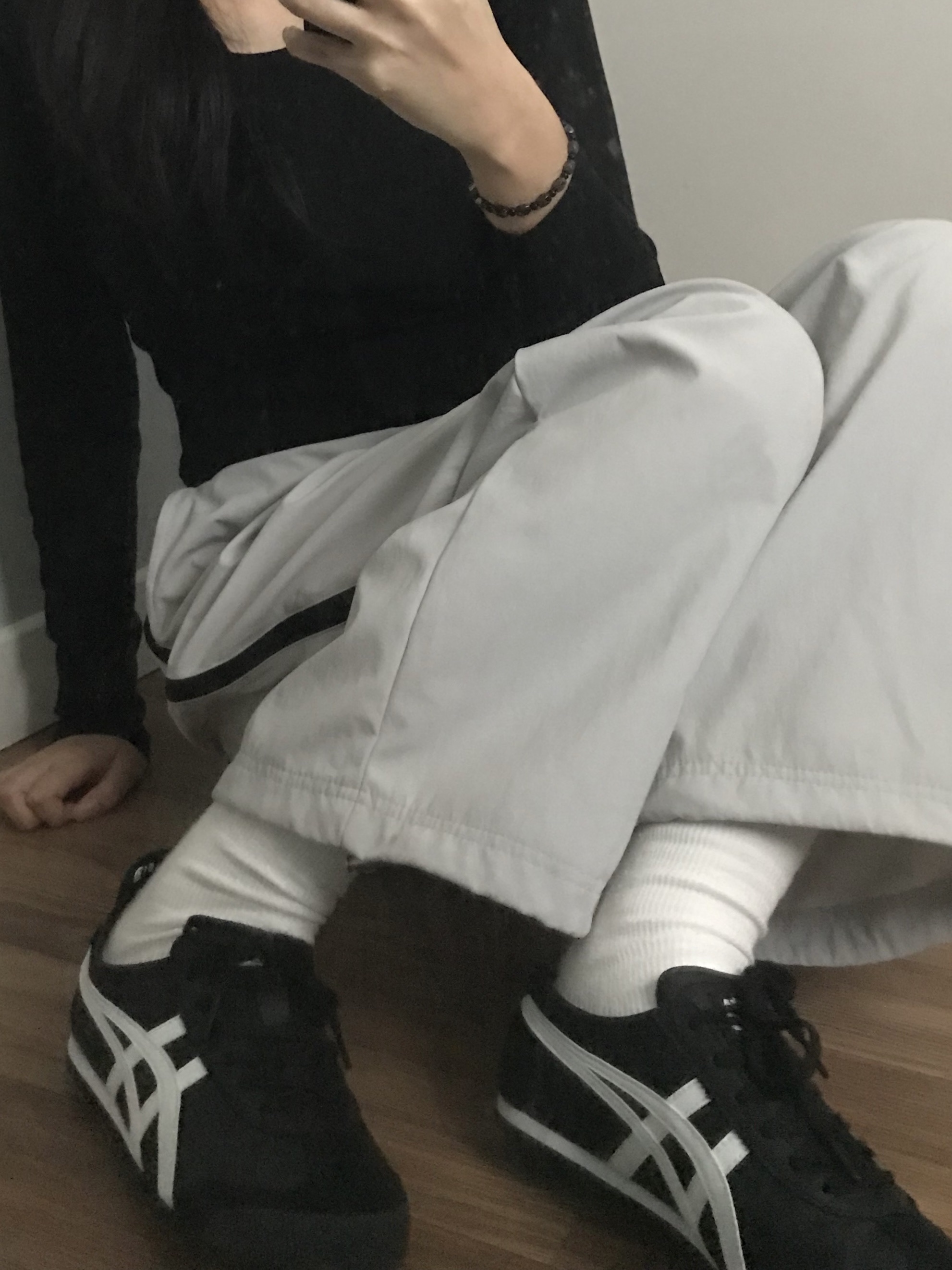 Onitsuka Tiger Mexico 66 Black White 착용 스타일