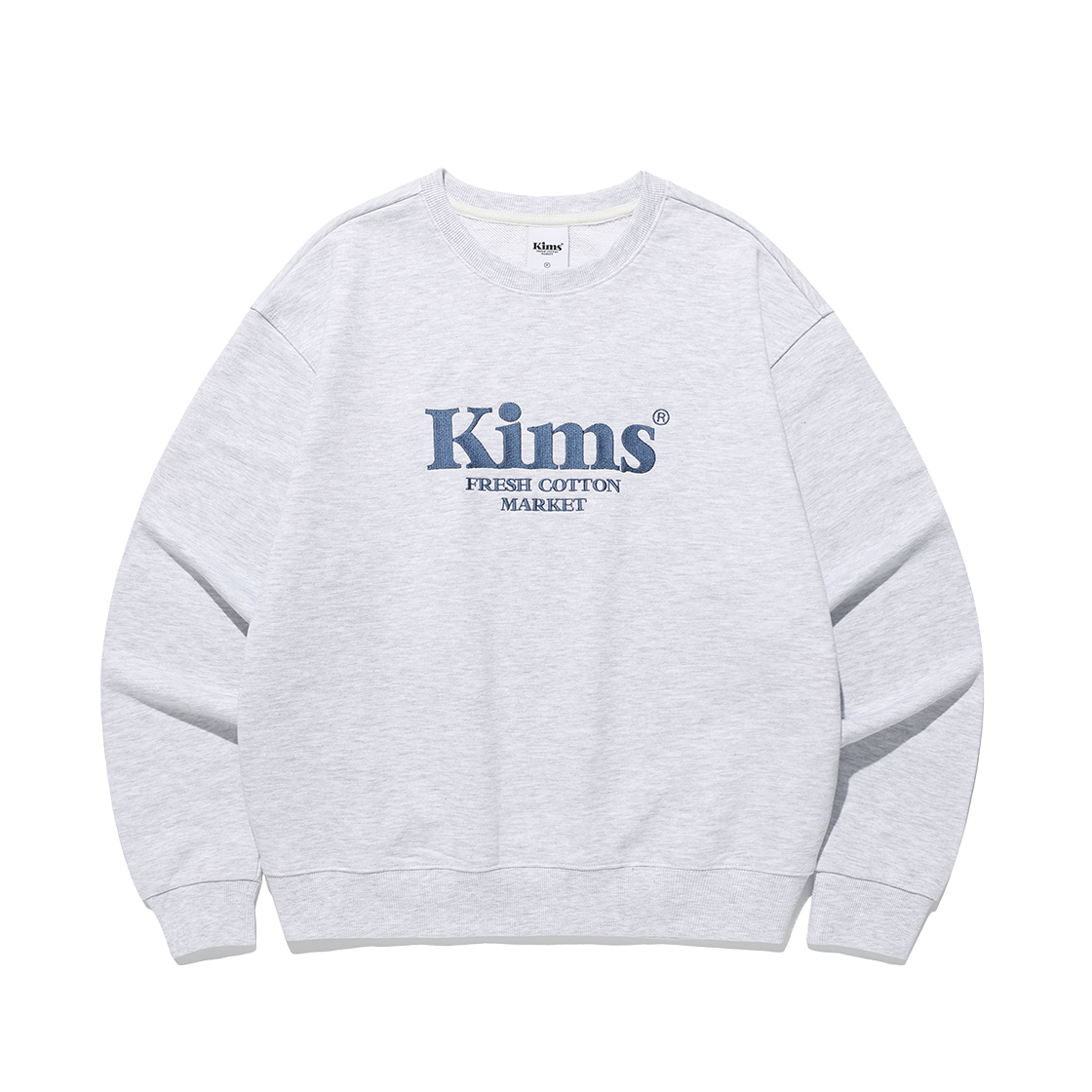 KIB6SFM440AGR Kims Fresh Cotton Market Kims Bam Logo Sweatshirt Grey