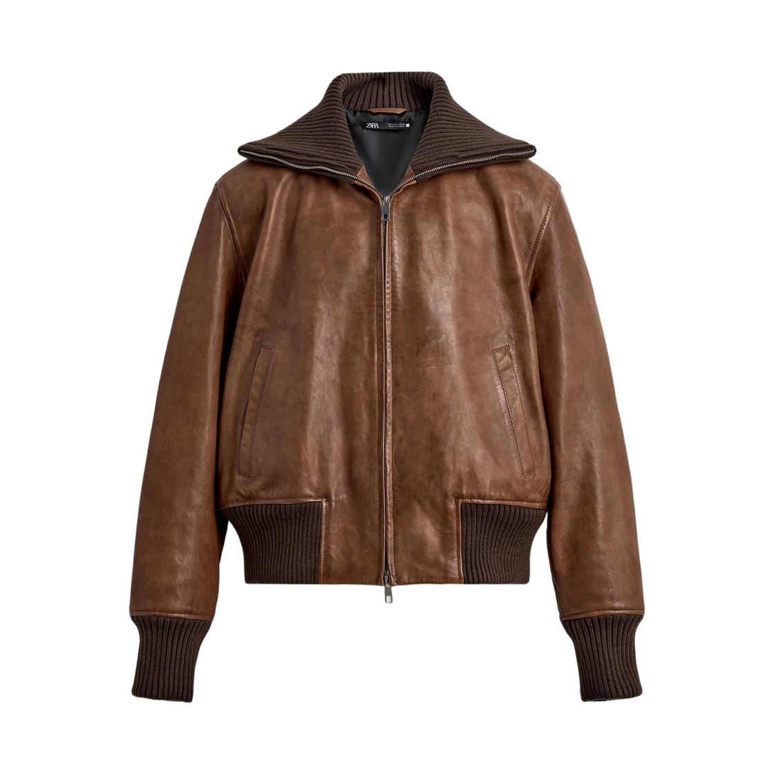 자라 레귤러 핏 레더 자켓 토피(Zara Regular Fit Leather Jacket Toffee) - 1