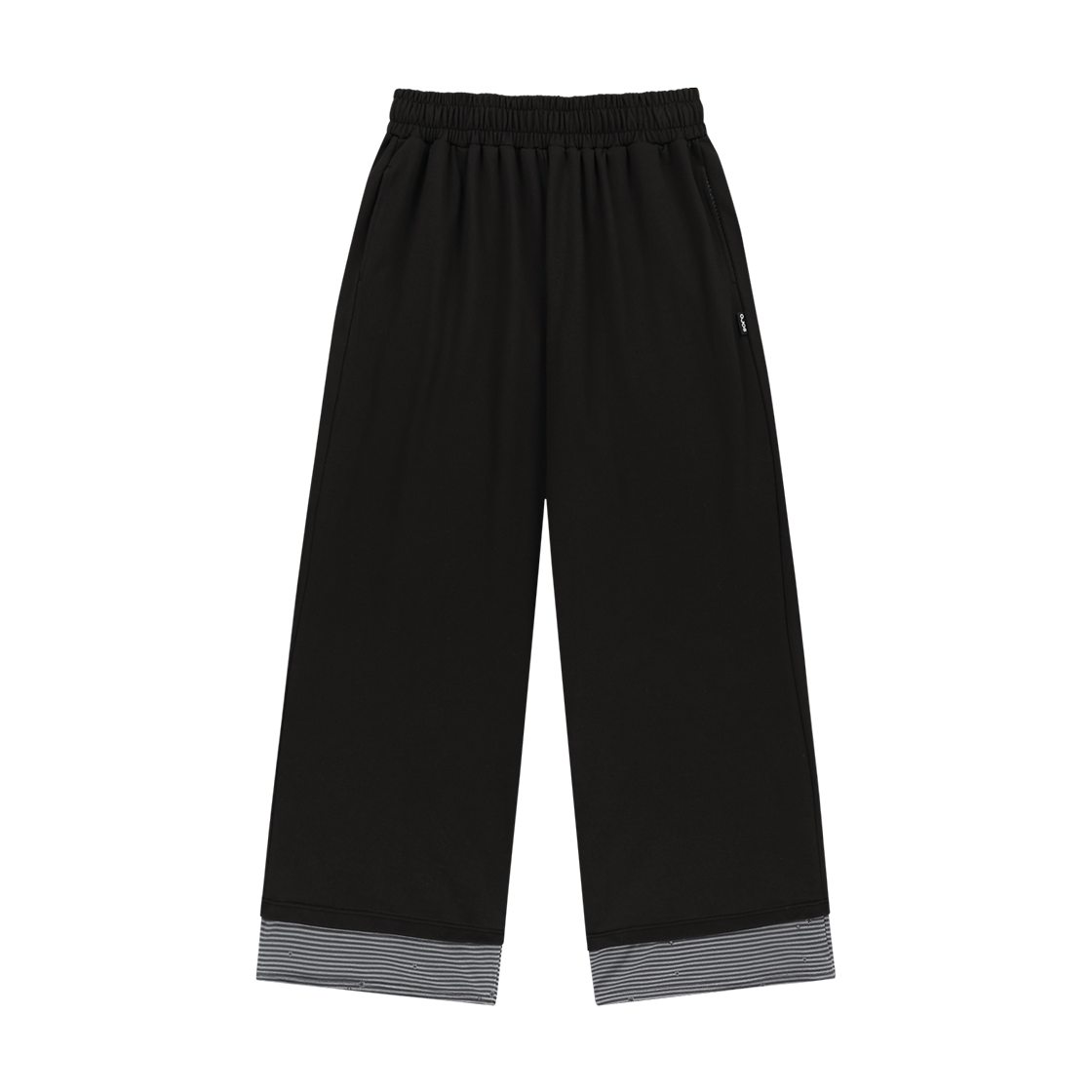 오호스 핫 픽스 로고 와이드 스웻팬츠 블랙(OJOS Hotfix Logo Wide Sweatpants / Black)