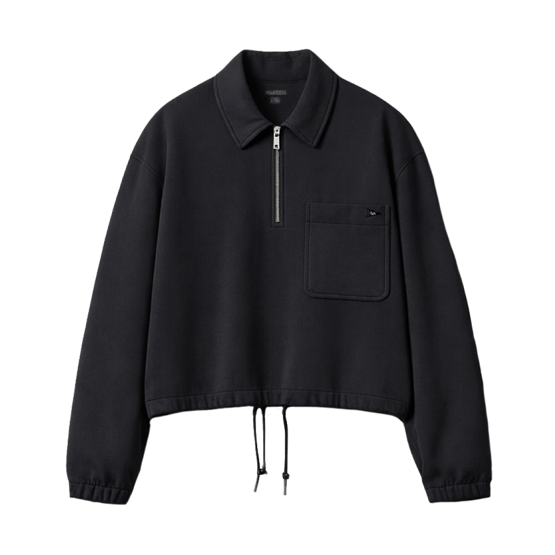 (W) 유니클로 x JW 앤더슨 하프 집 스웨트셔츠 블랙((W) Uniqlo x JW Anderson Half Zip Sweatshirt Black) - 1