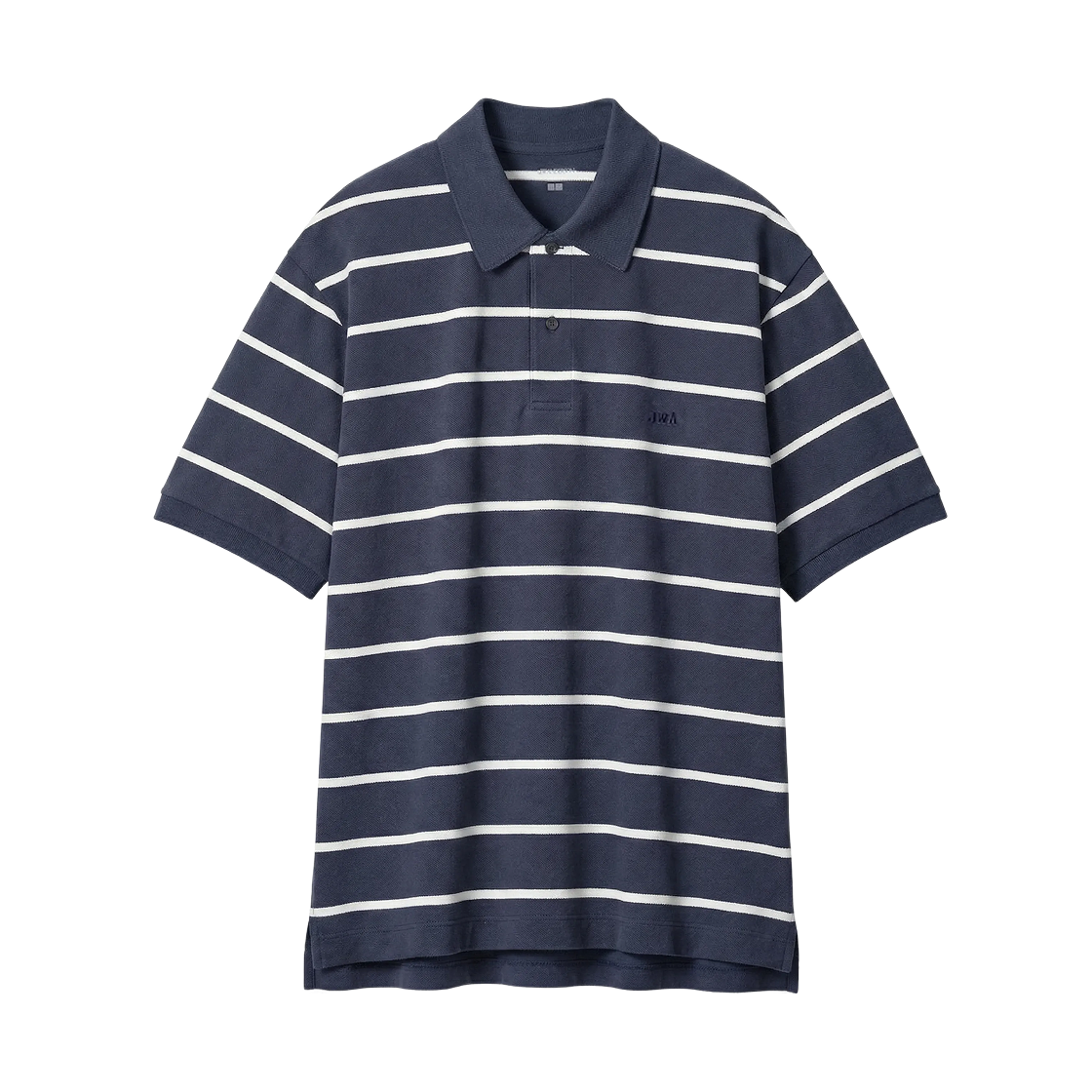 유니클로 x JW 앤더슨 드라이 피케 스트라이프 폴로 와이드 셔츠 네이비(Uniqlo x JW Anderson Dry Pique Striped Polo Wide Shirt Navy) - 1