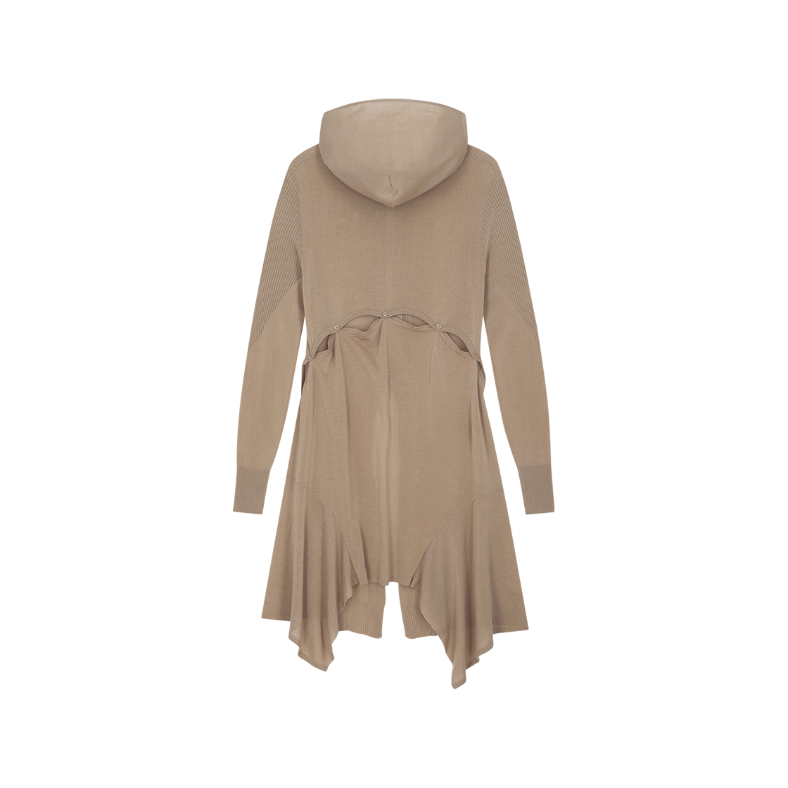오호스 디테치 패널 니트 후디 탄(OJOS Detach Panel Knit Hoodie / Tan) - 3