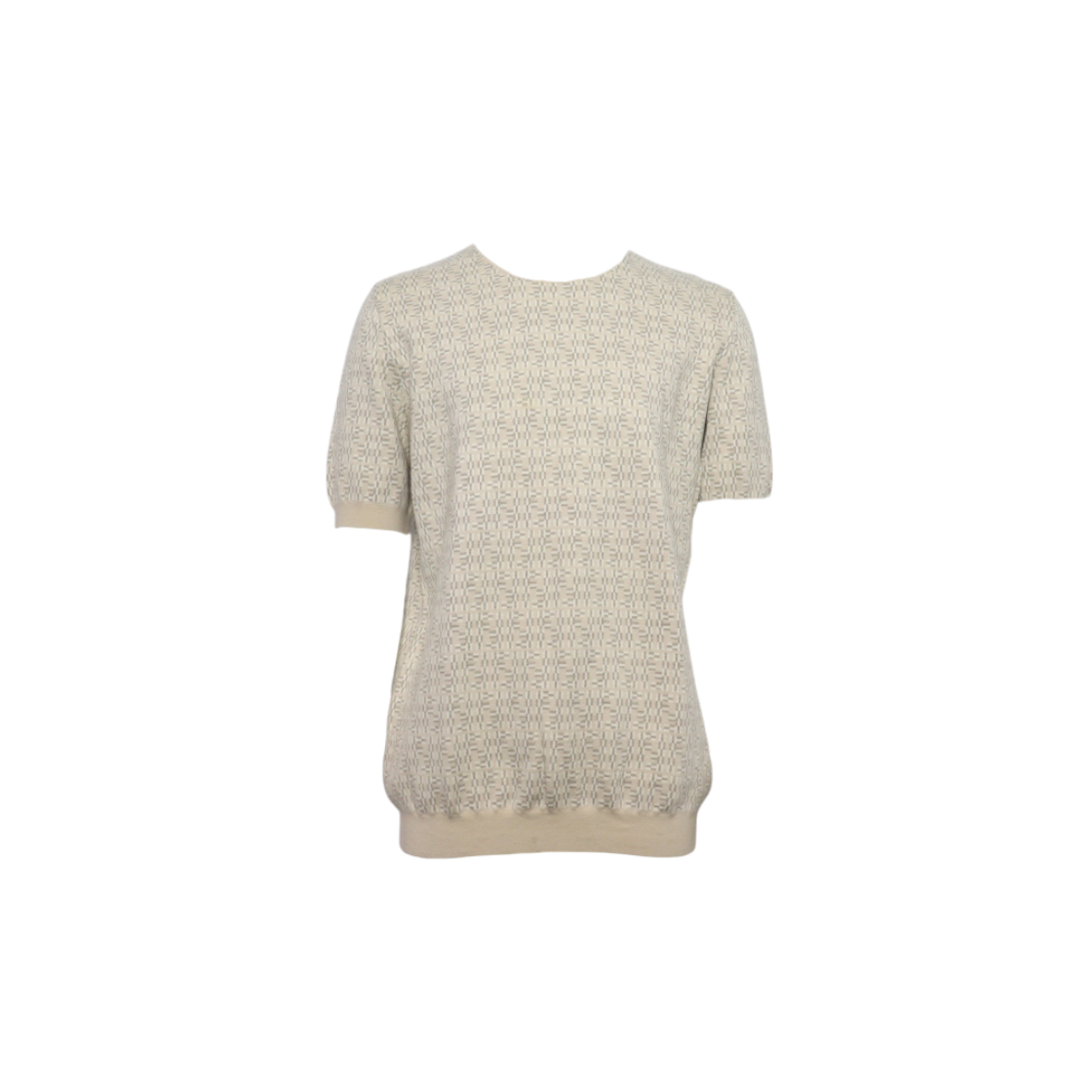 ITWEFRQBAI6D Fendi FZY443 FF Logo Crewneck Knit Pullover Sweater for Men