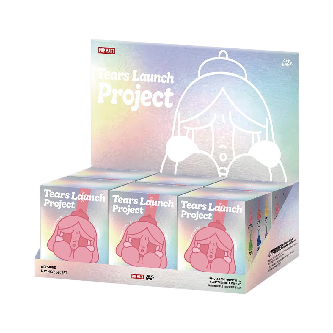 팝마트 크라이베이비 눈물 발사 작전 시리즈 인형 키링 미개봉 랜덤박스 (6개입)(Pop Mart Crybaby Tears Launch Project Series Plush Pendant Sealed Case (6 Blind Boxes)) - 1