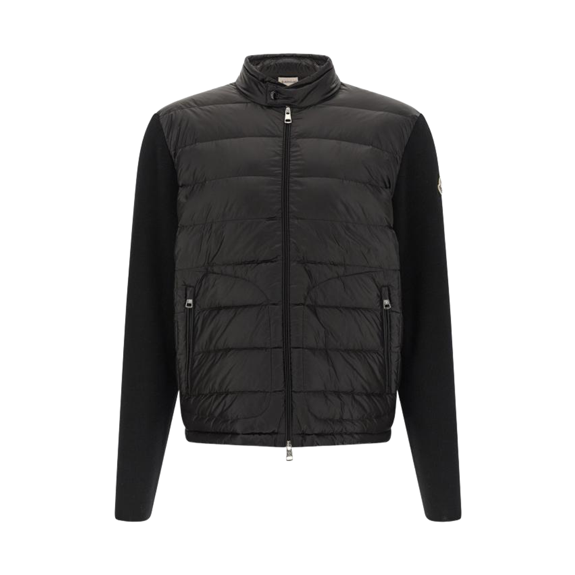 몽클레르 패딩 울 집업 가디건 블랙 - 26SS(Moncler Padded Wool Zip Up Cardigan Black - 26SS)
