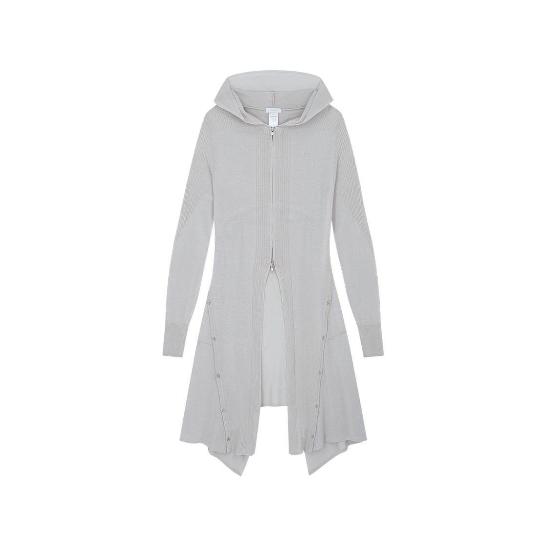 오호스 디테치 패널 니트 후디 그레이(OJOS Detach Panel Knit Hoodie / Grey)