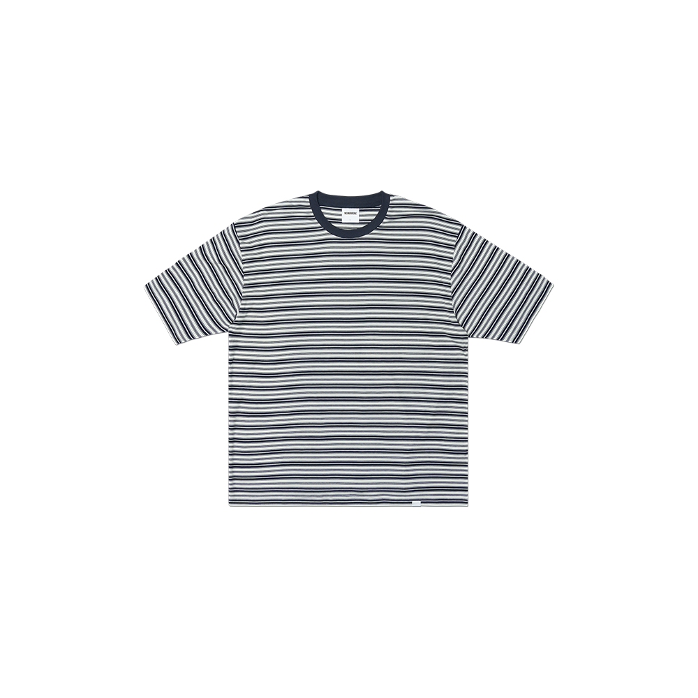 노매뉴얼 오프빗 스트라이프 티셔츠 블랙(NOMANUAL Offbeat Stripe T-Shirt Black)